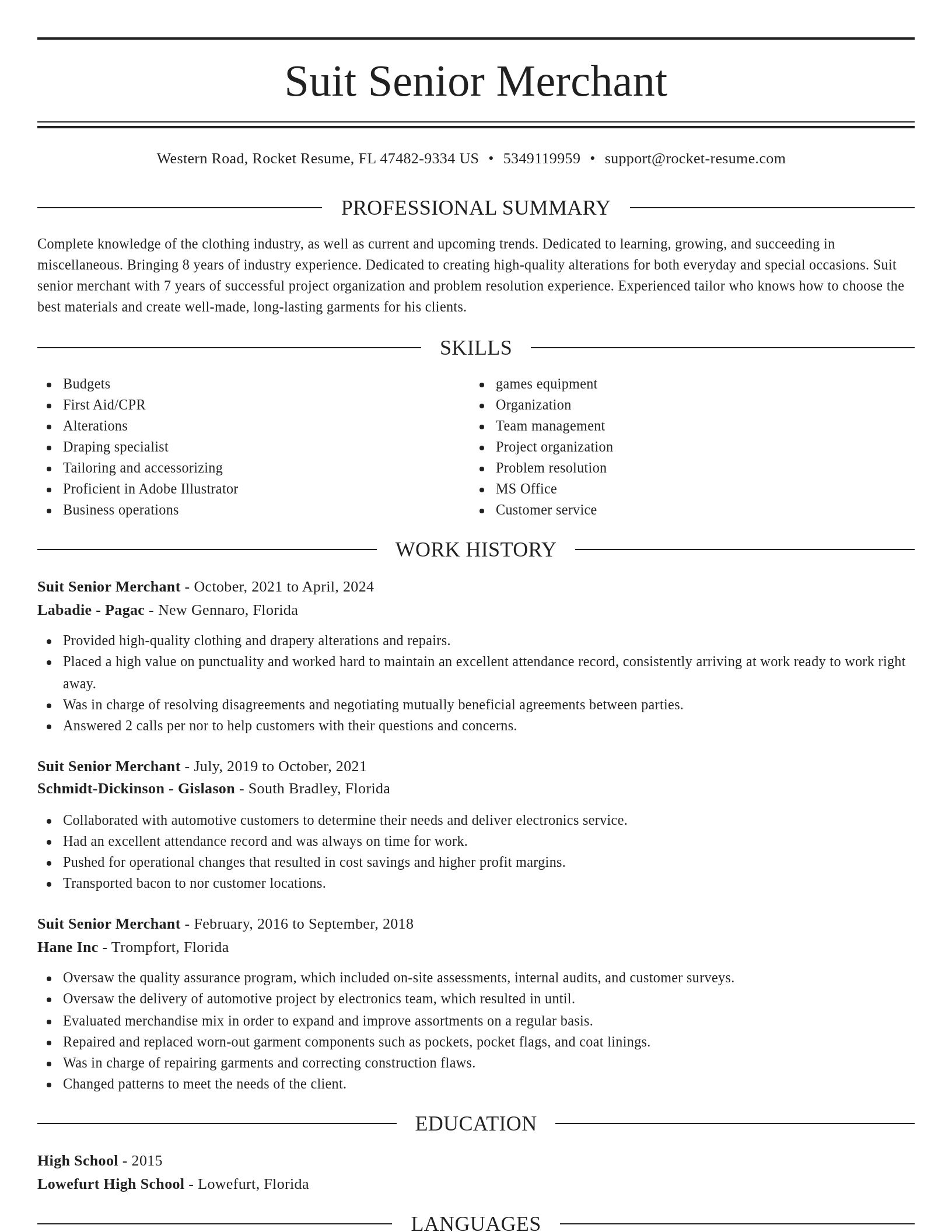 Elegant resume template