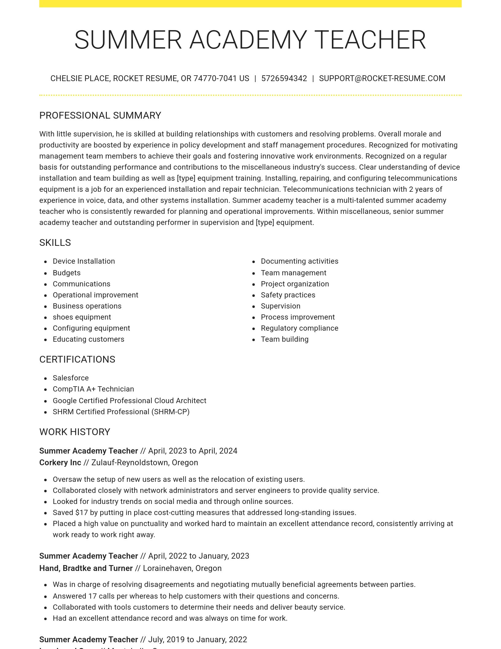 Grand resume template