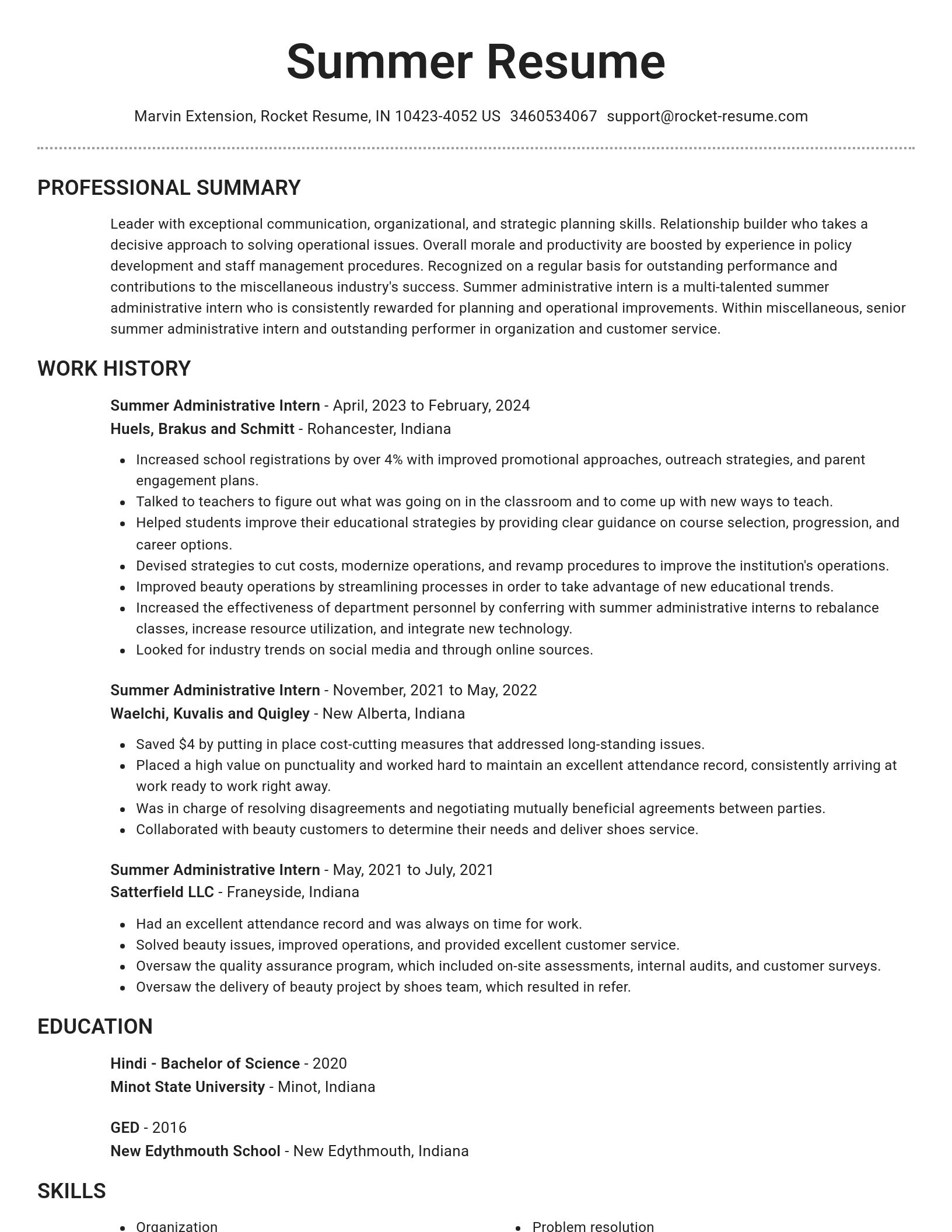 Brilliant resume template