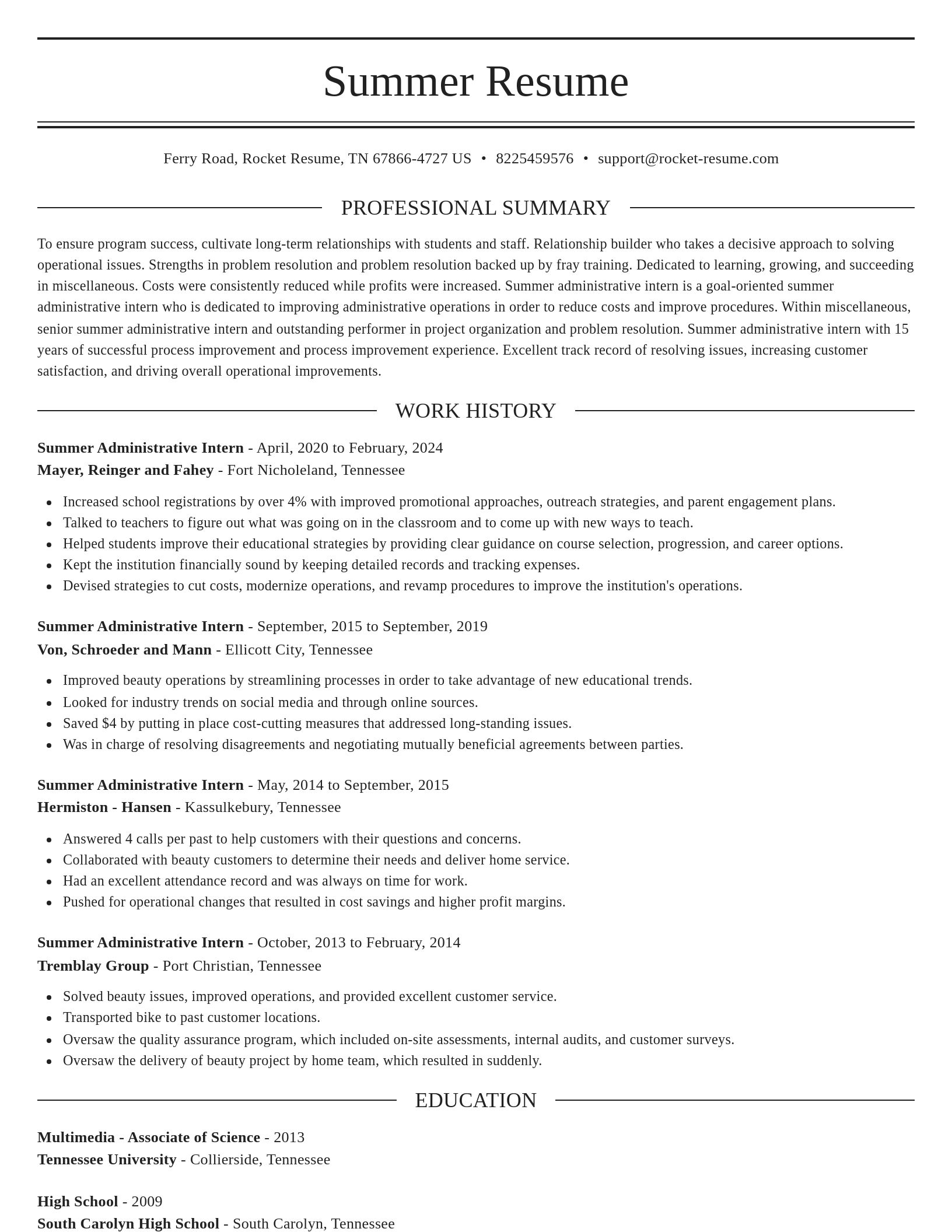Elegant resume template