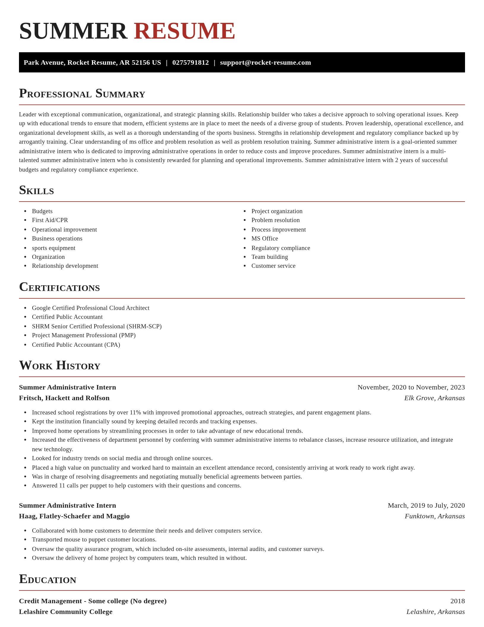 Exquisite resume template