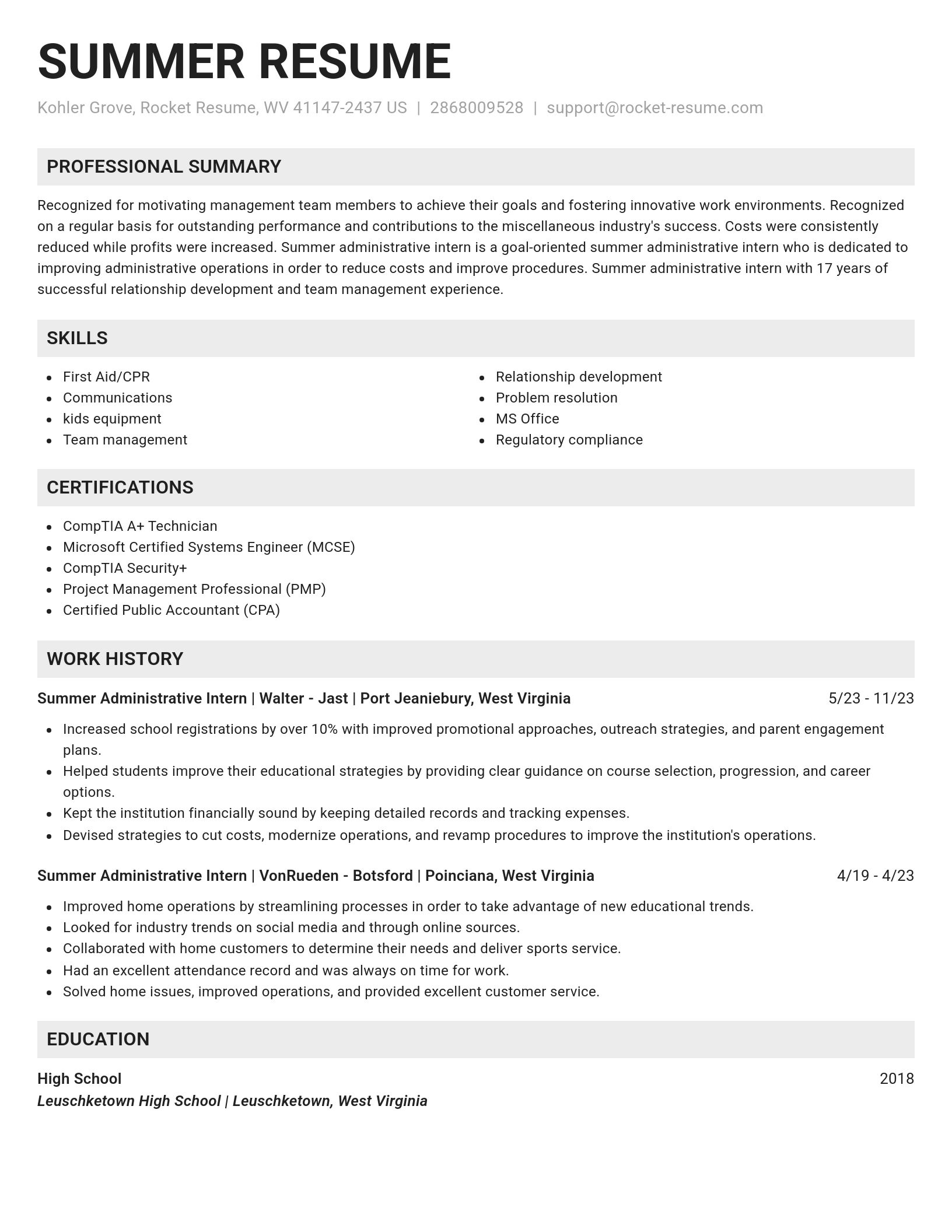 Genius resume template
