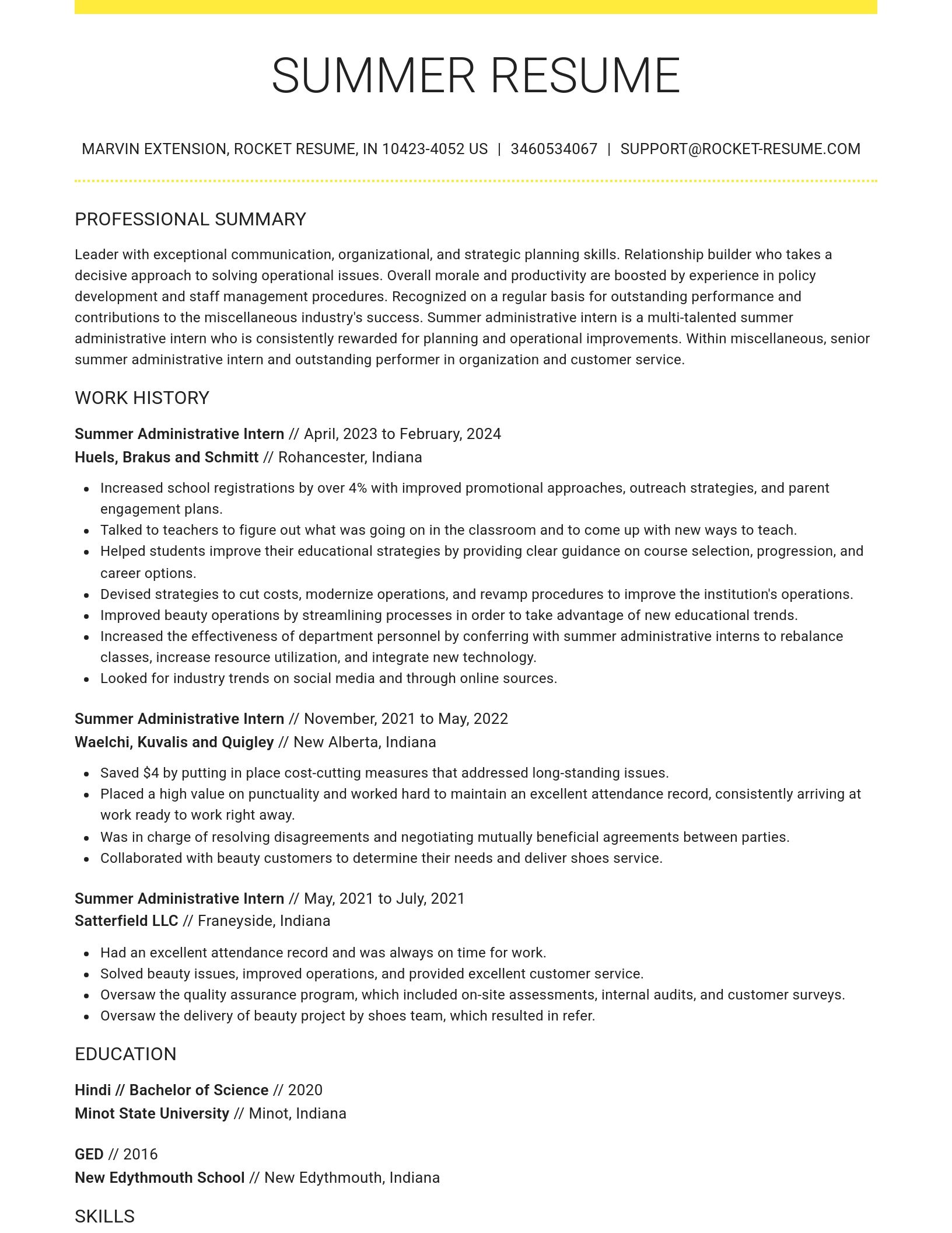 Grand resume template