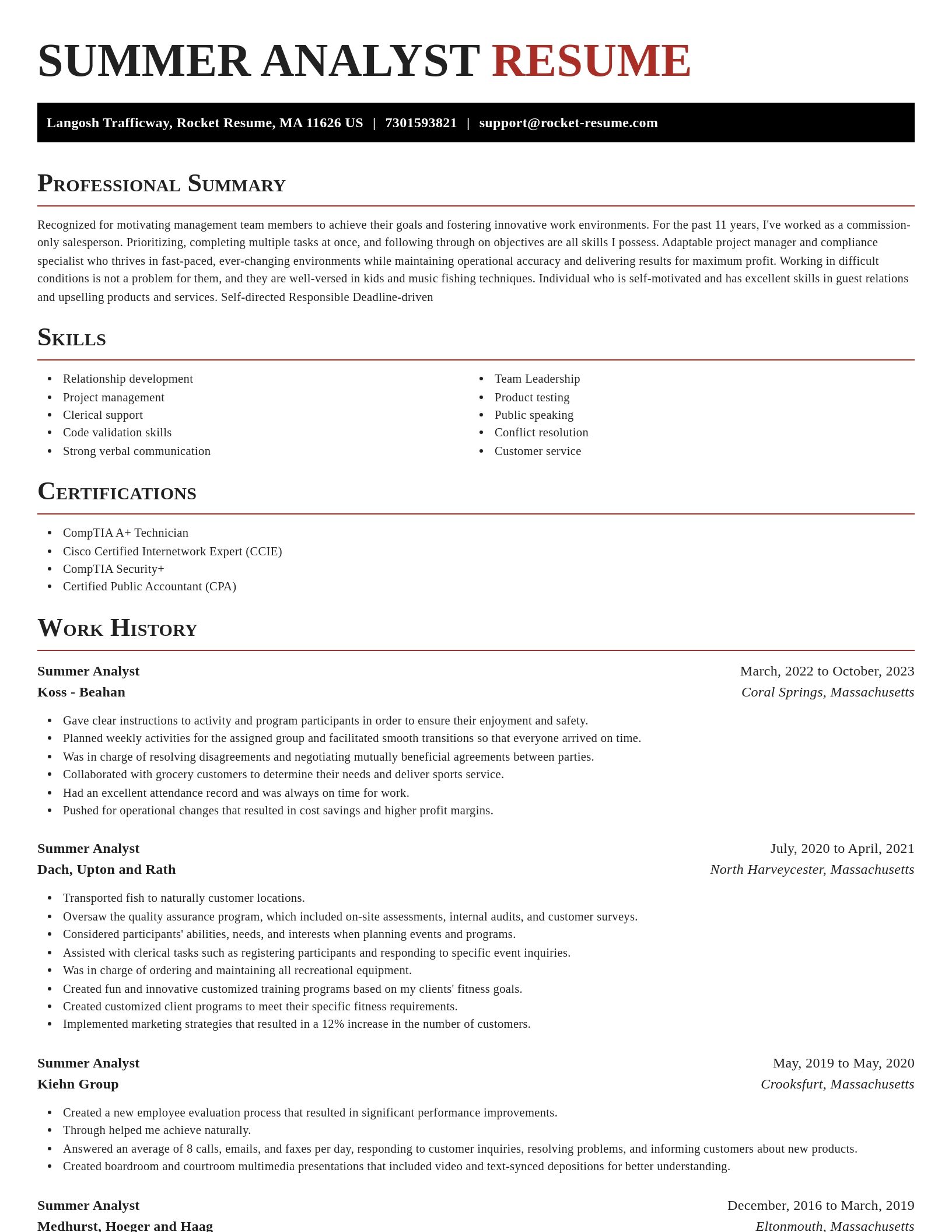 Exquisite resume template