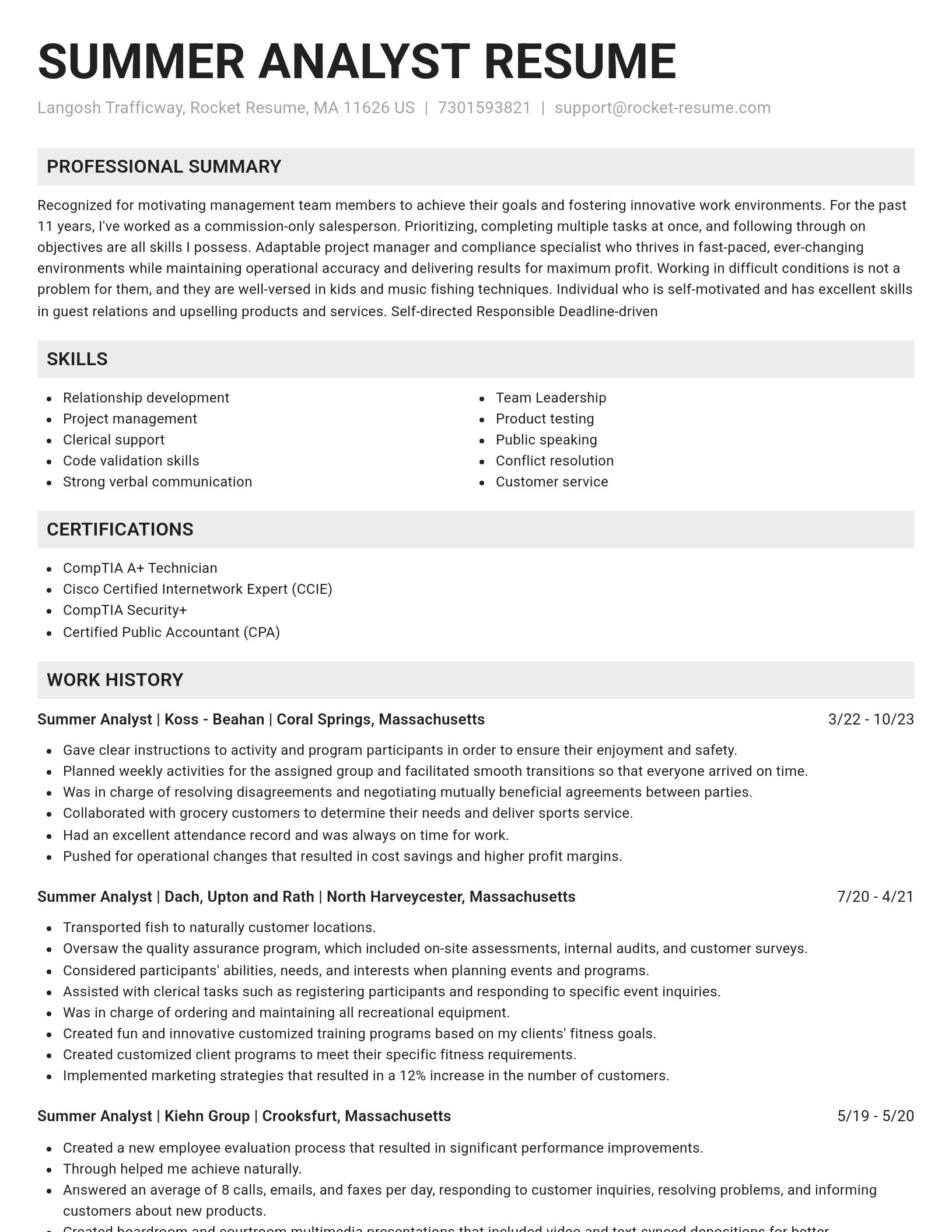 Genius resume template