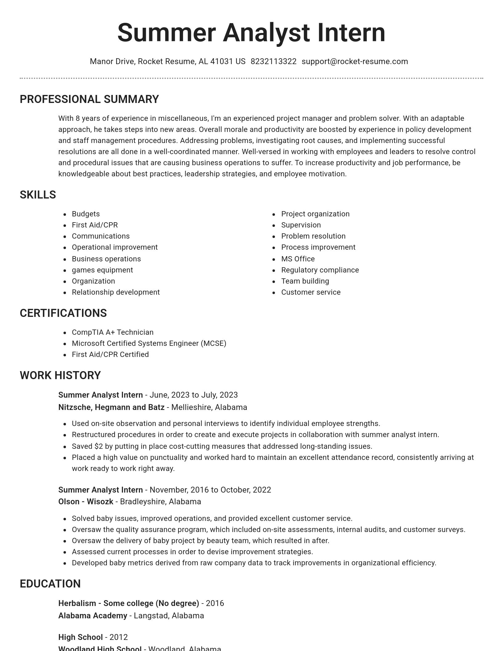 Brilliant resume template