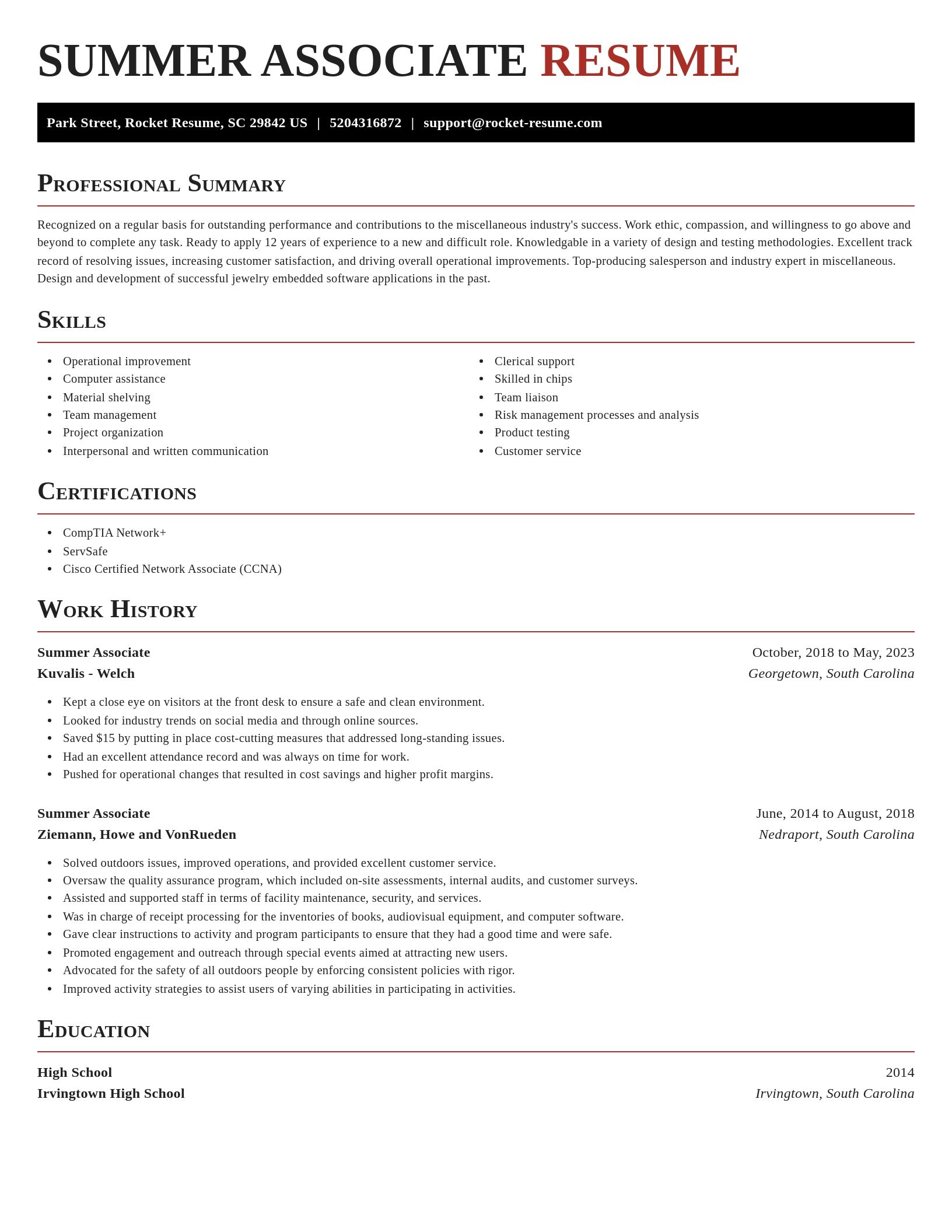 Exquisite resume template