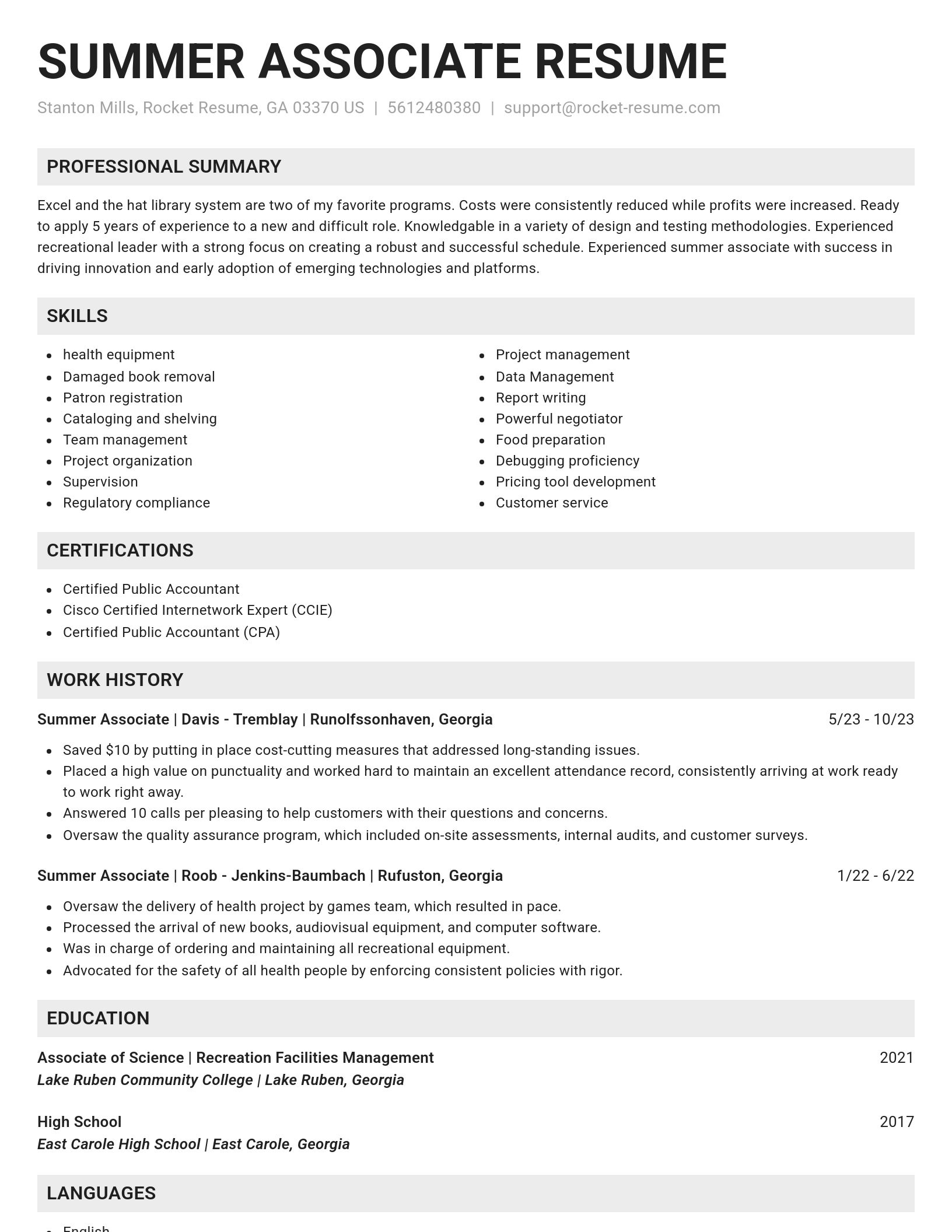 Genius resume template