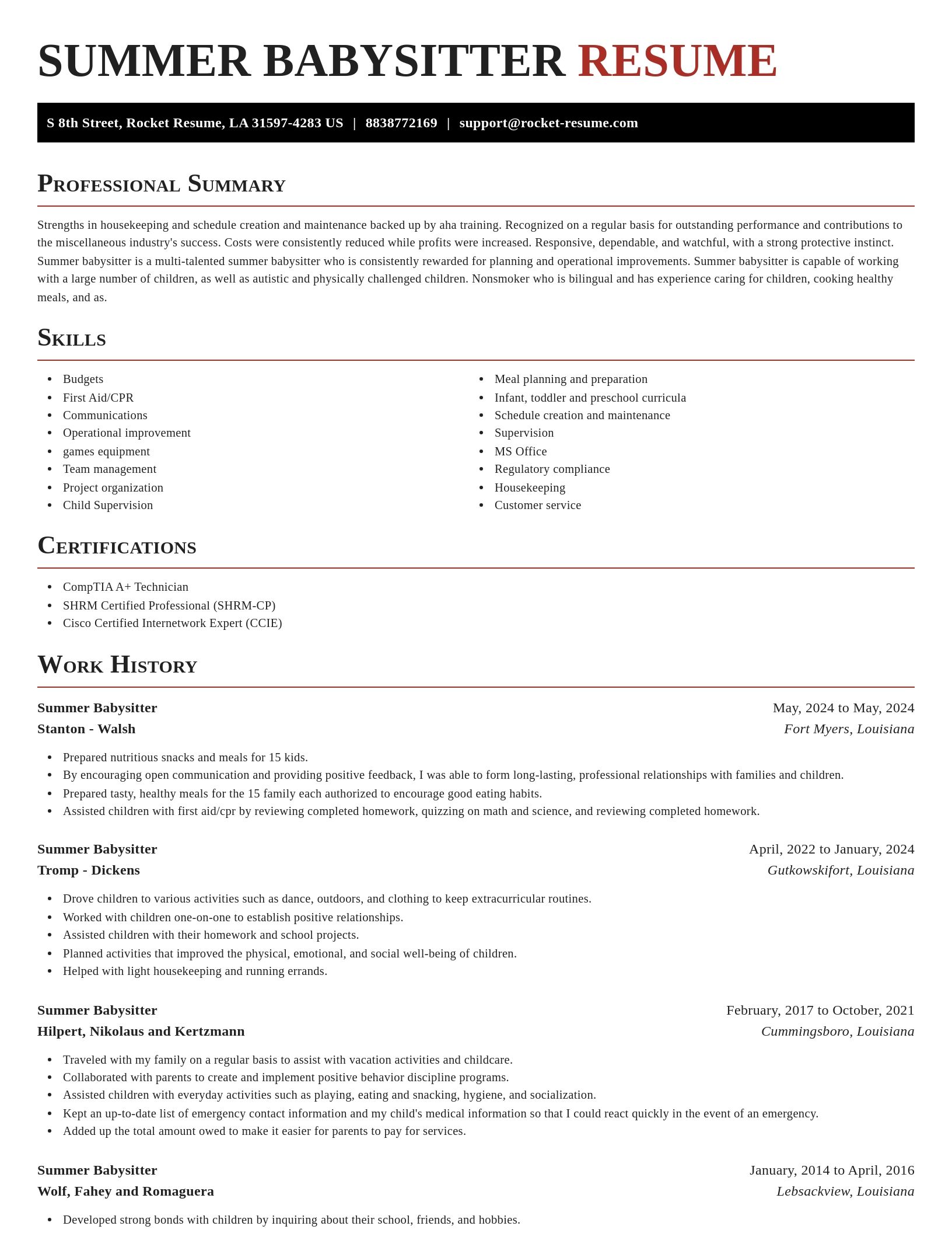 Exquisite resume template