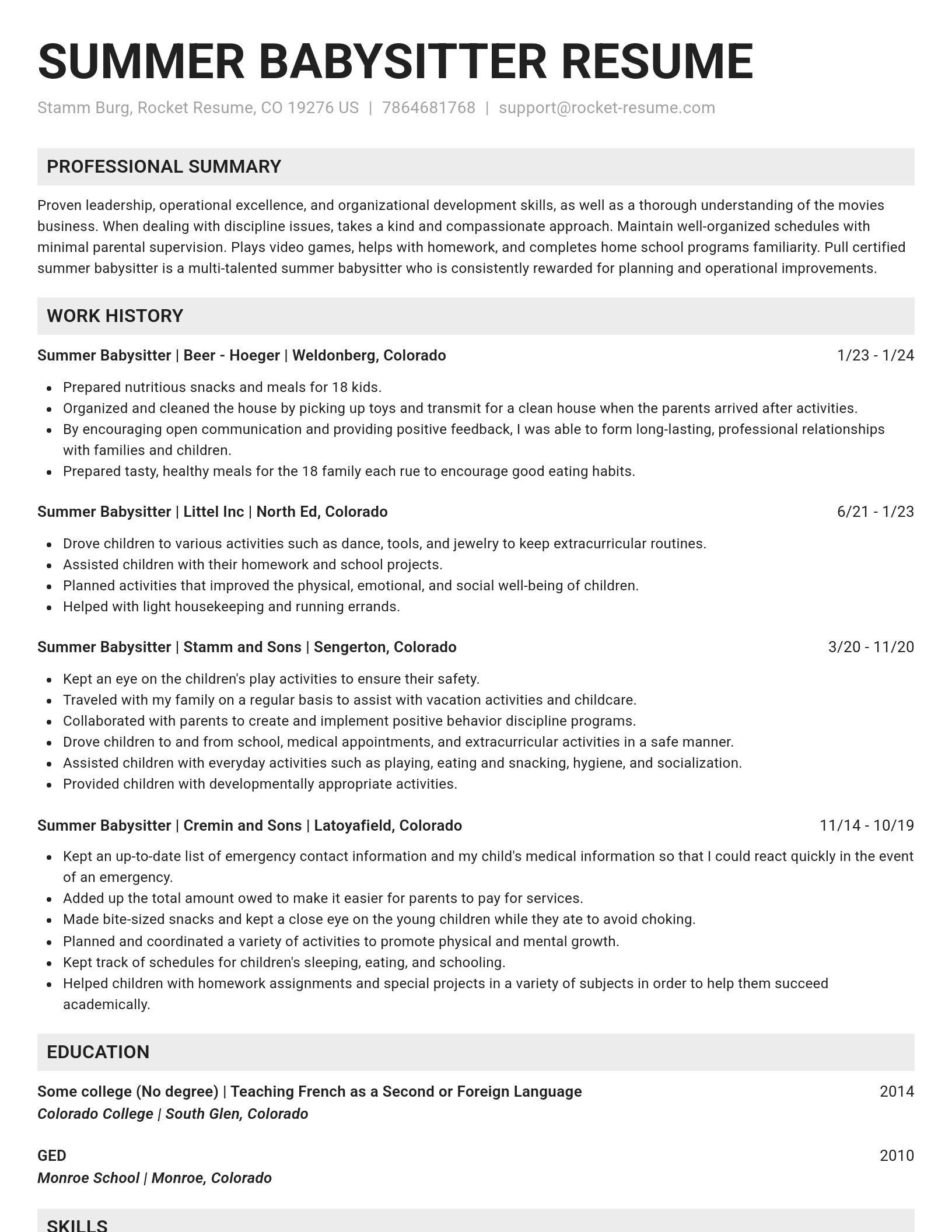 Genius resume template