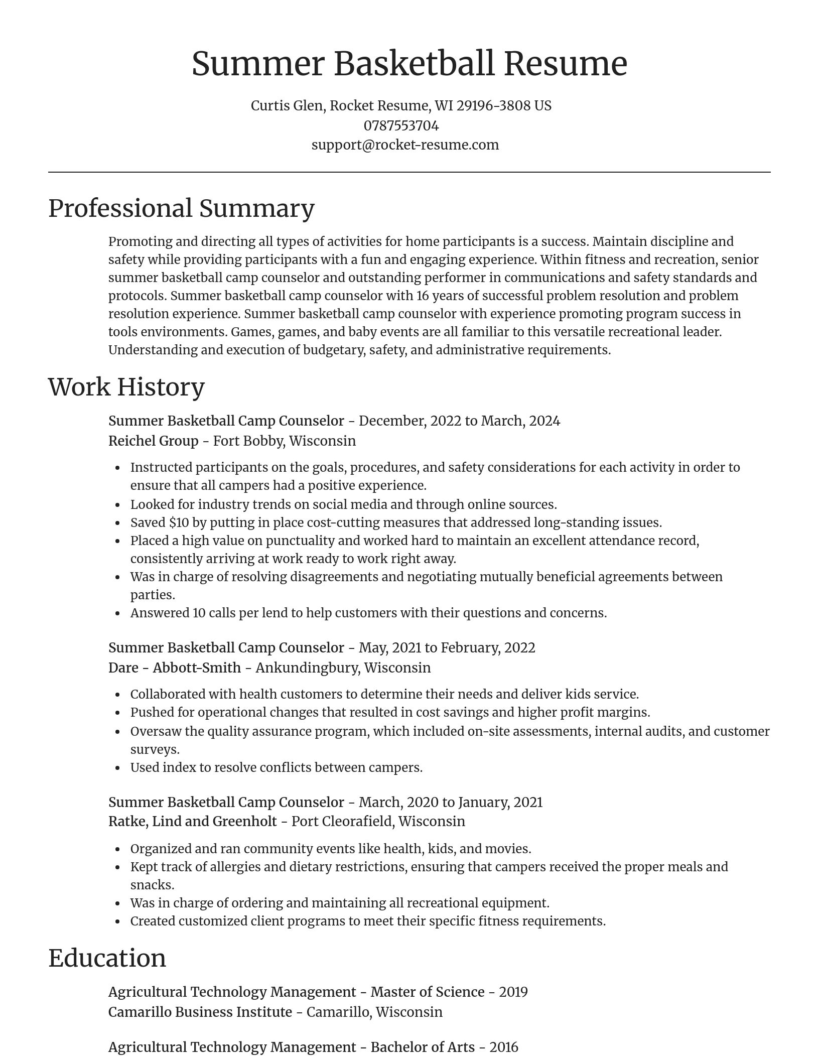 Focal Point resume template