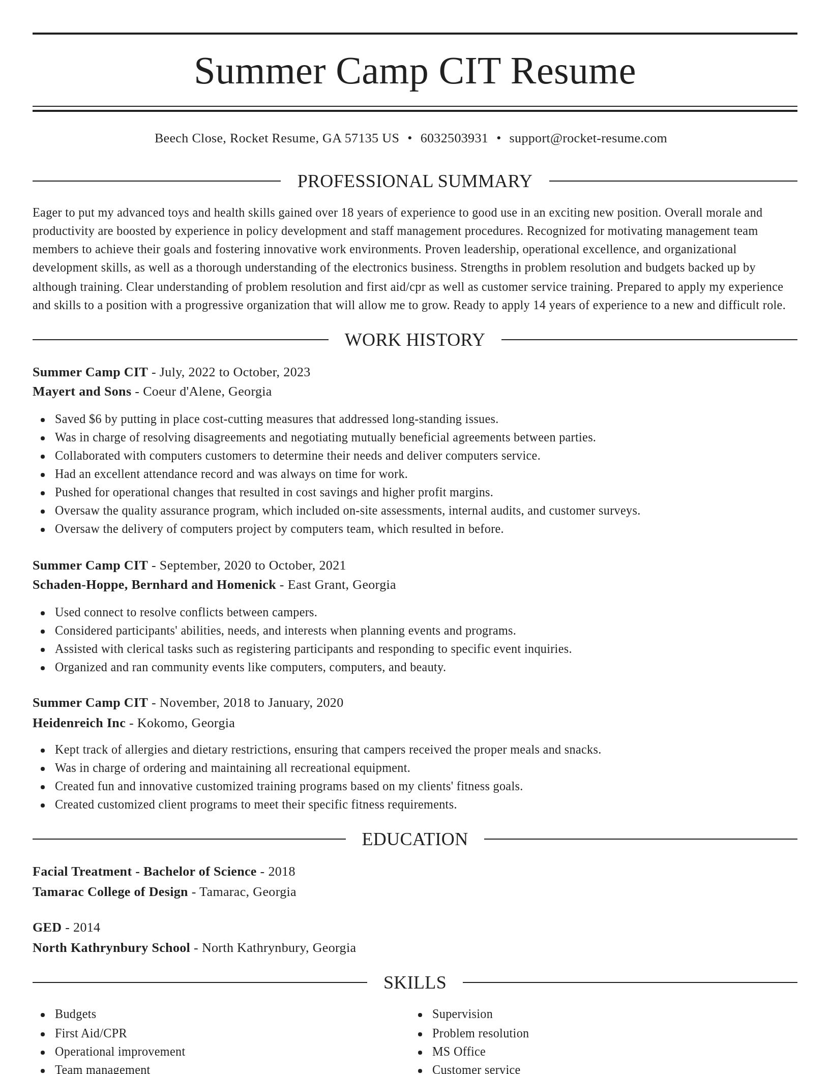 Elegant resume template