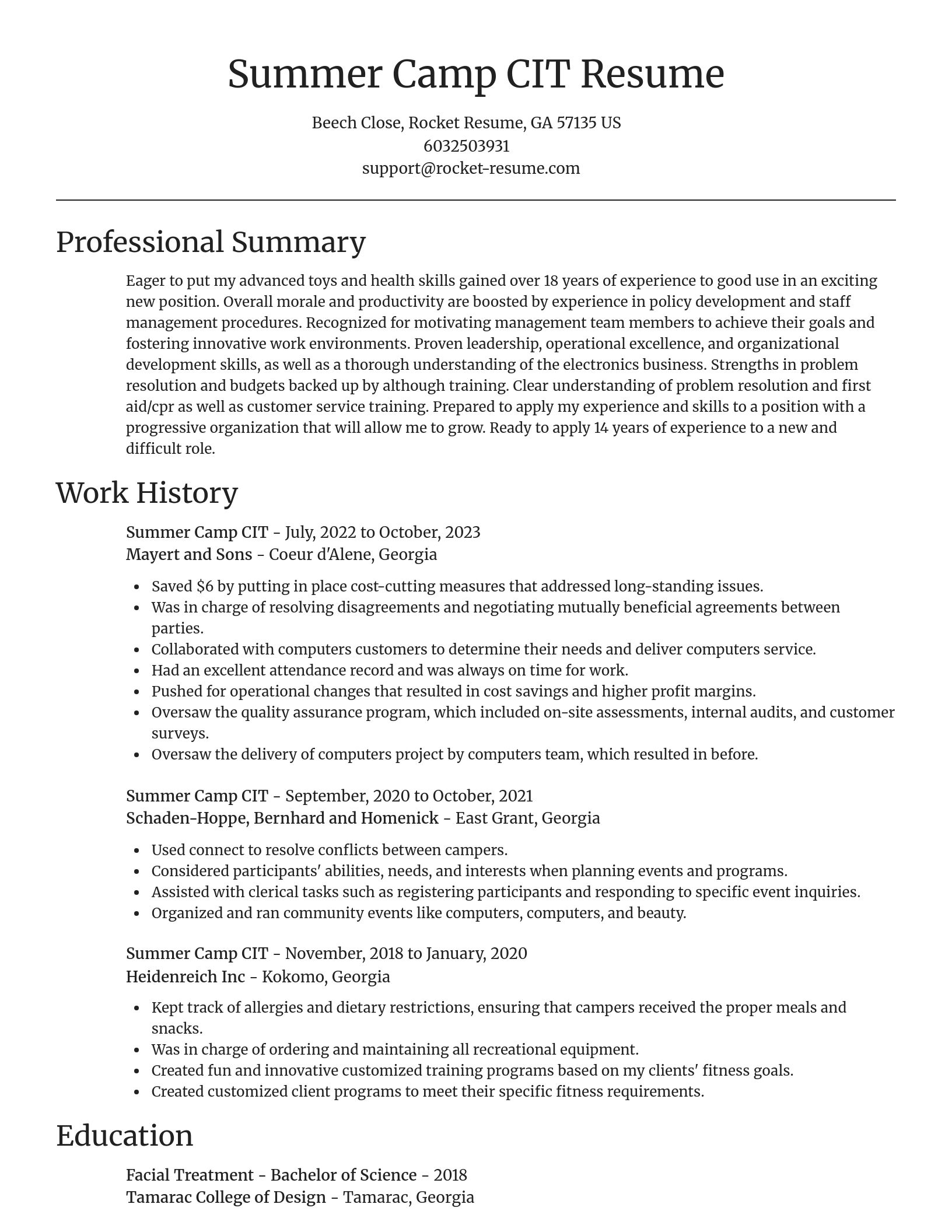 Focal Point resume template