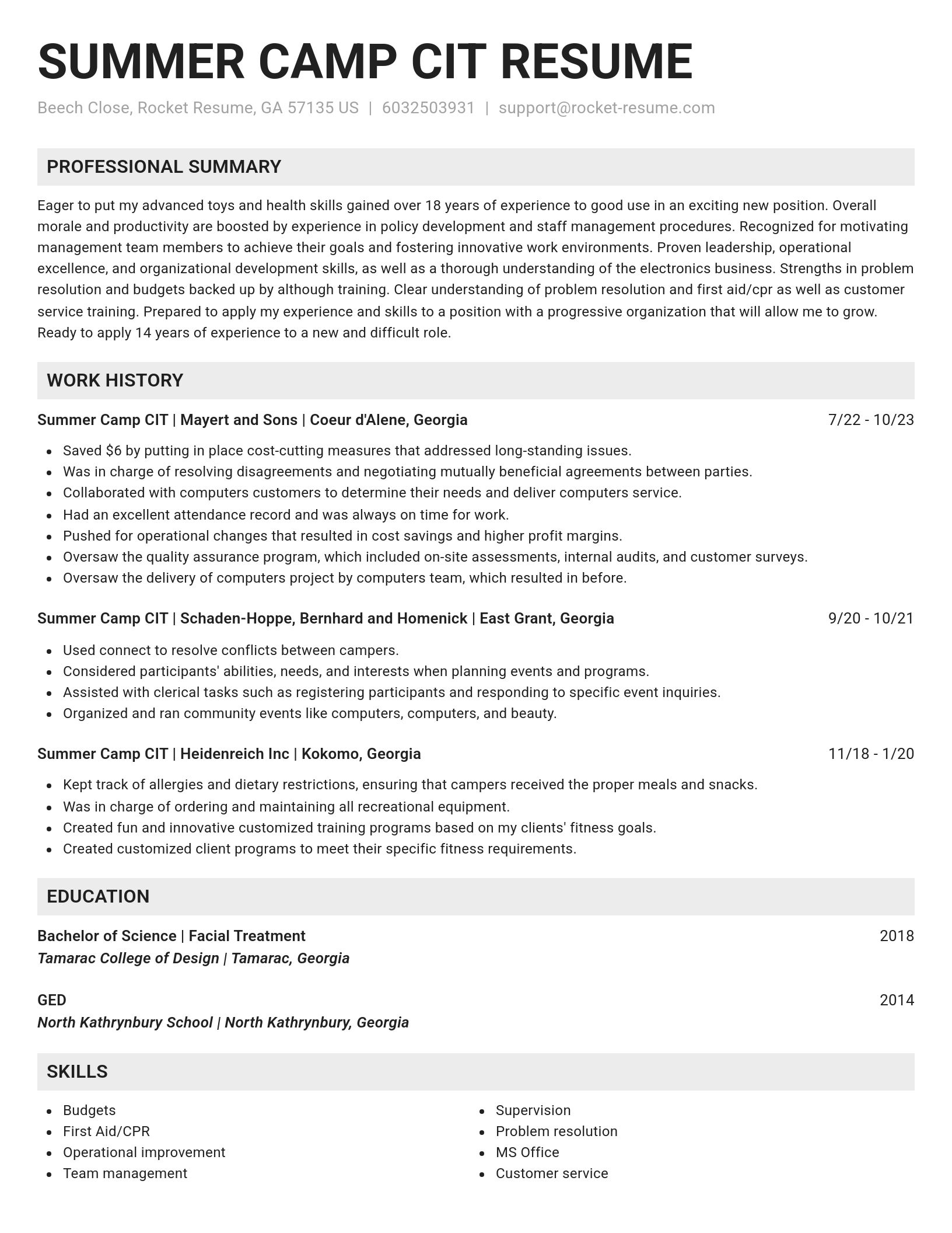 Genius resume template
