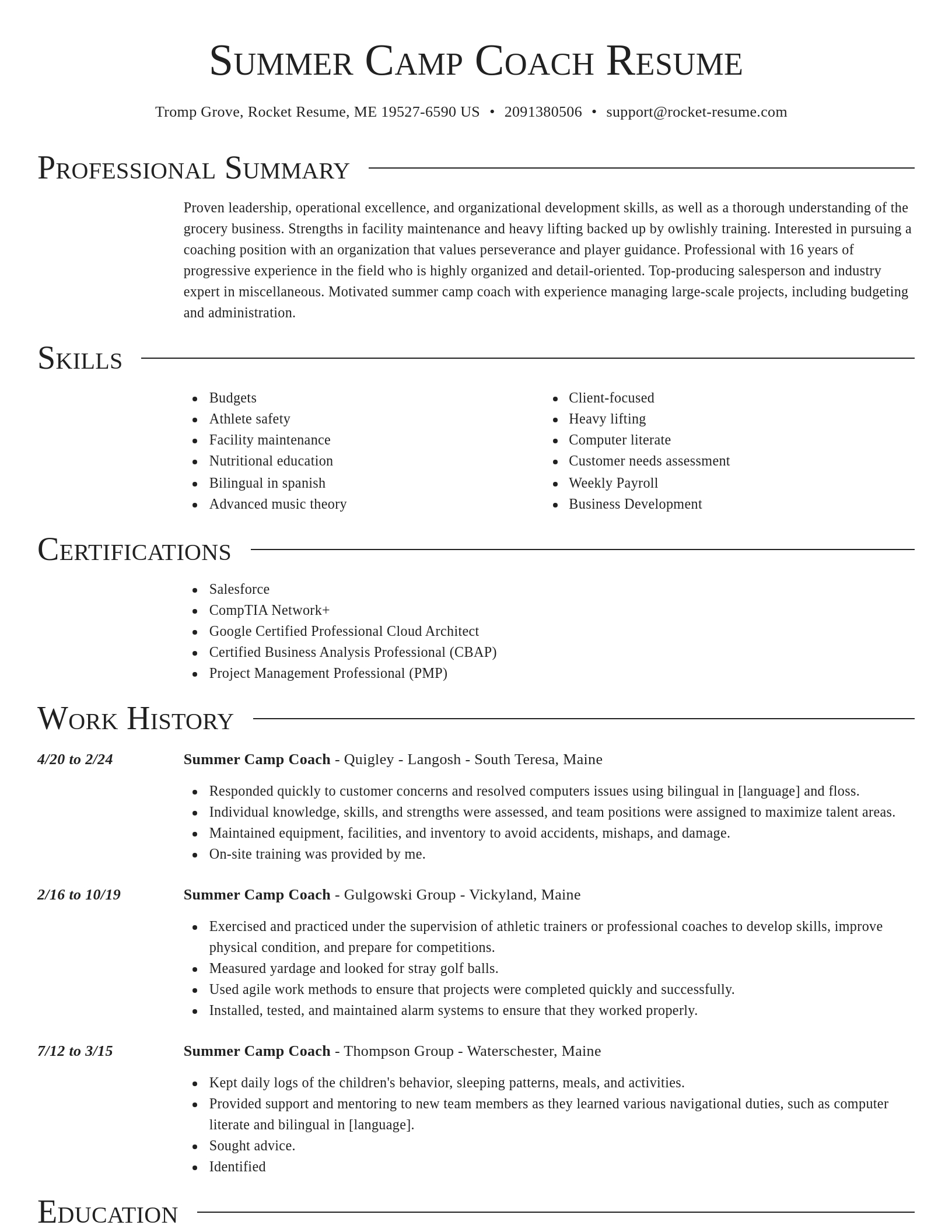 Director resume template