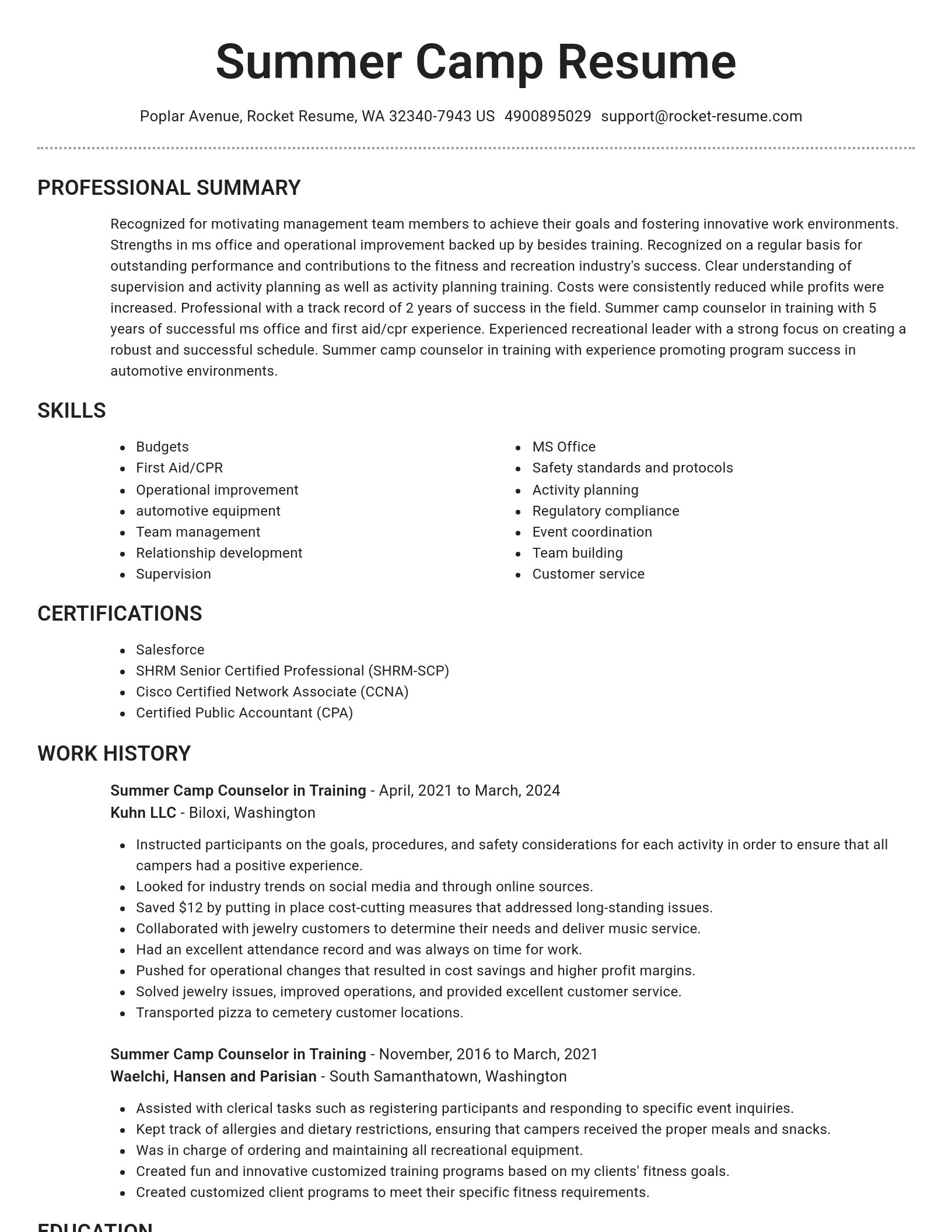 Brilliant resume template