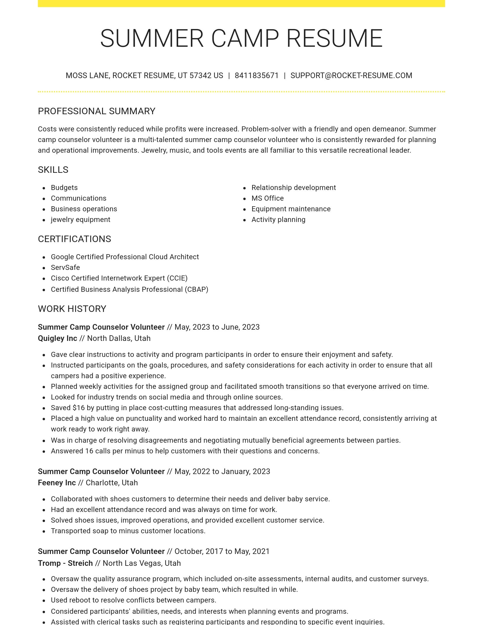 Grand resume template