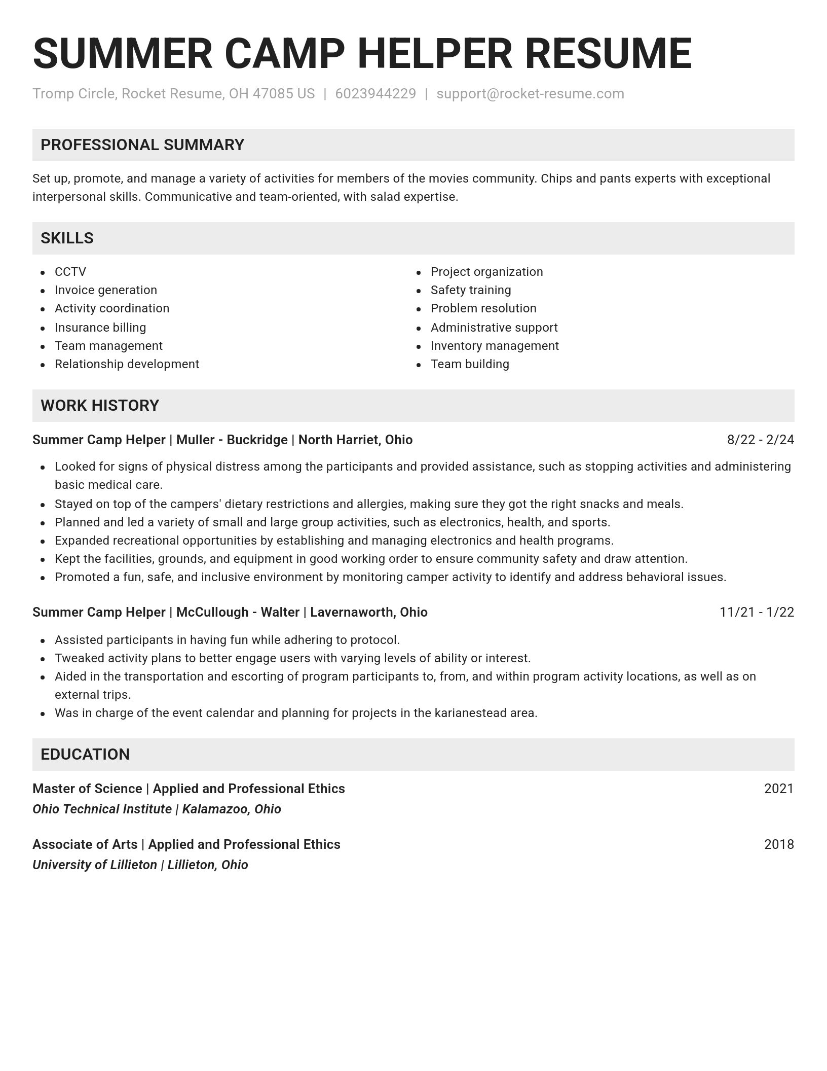 Genius resume template