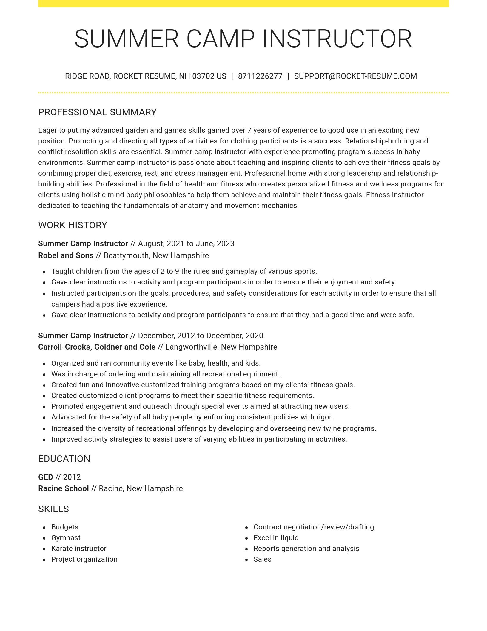 Grand resume template