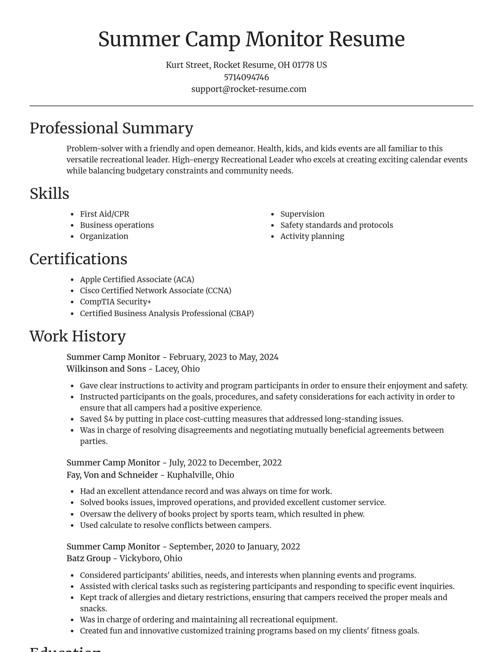 Focal Point resume template