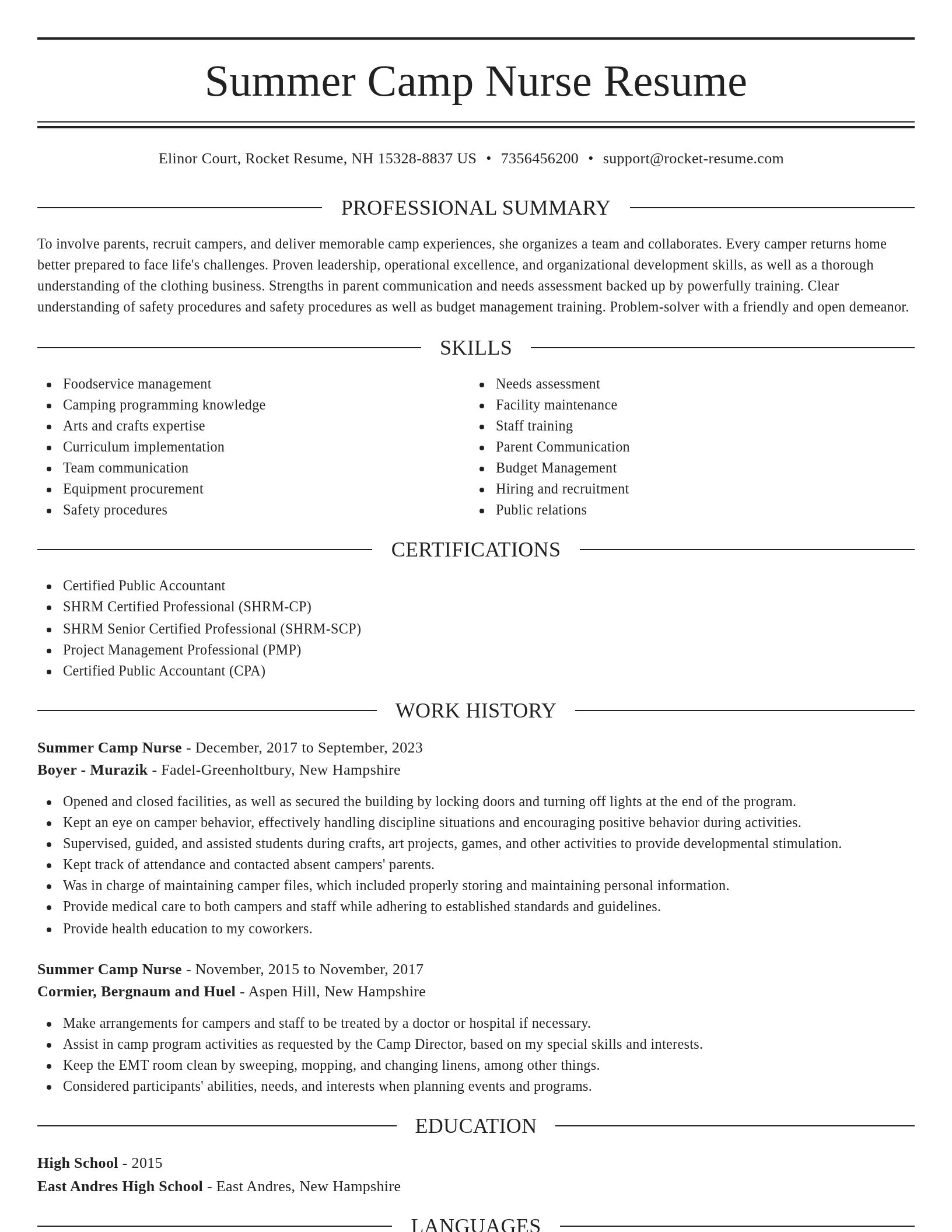Elegant resume template