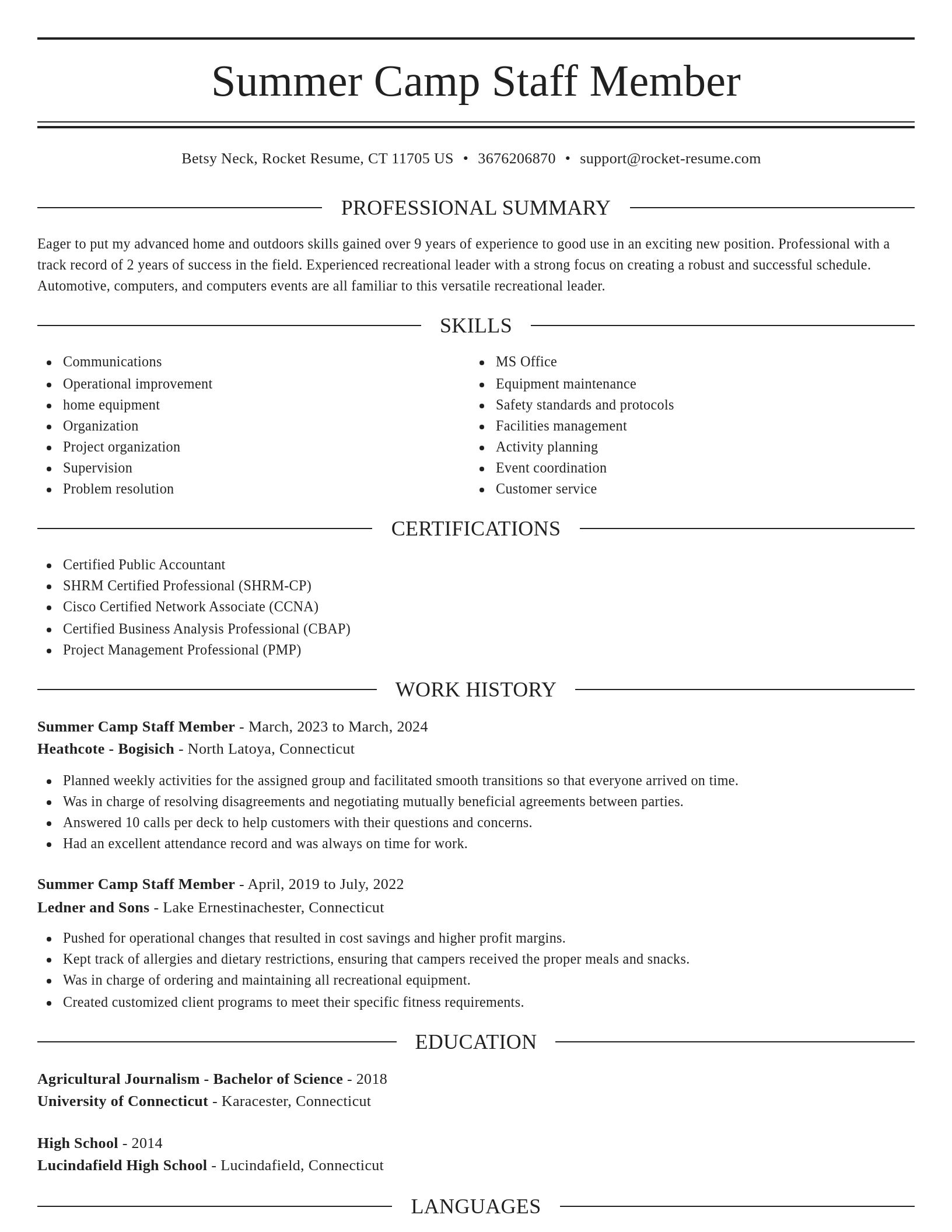 Elegant resume template