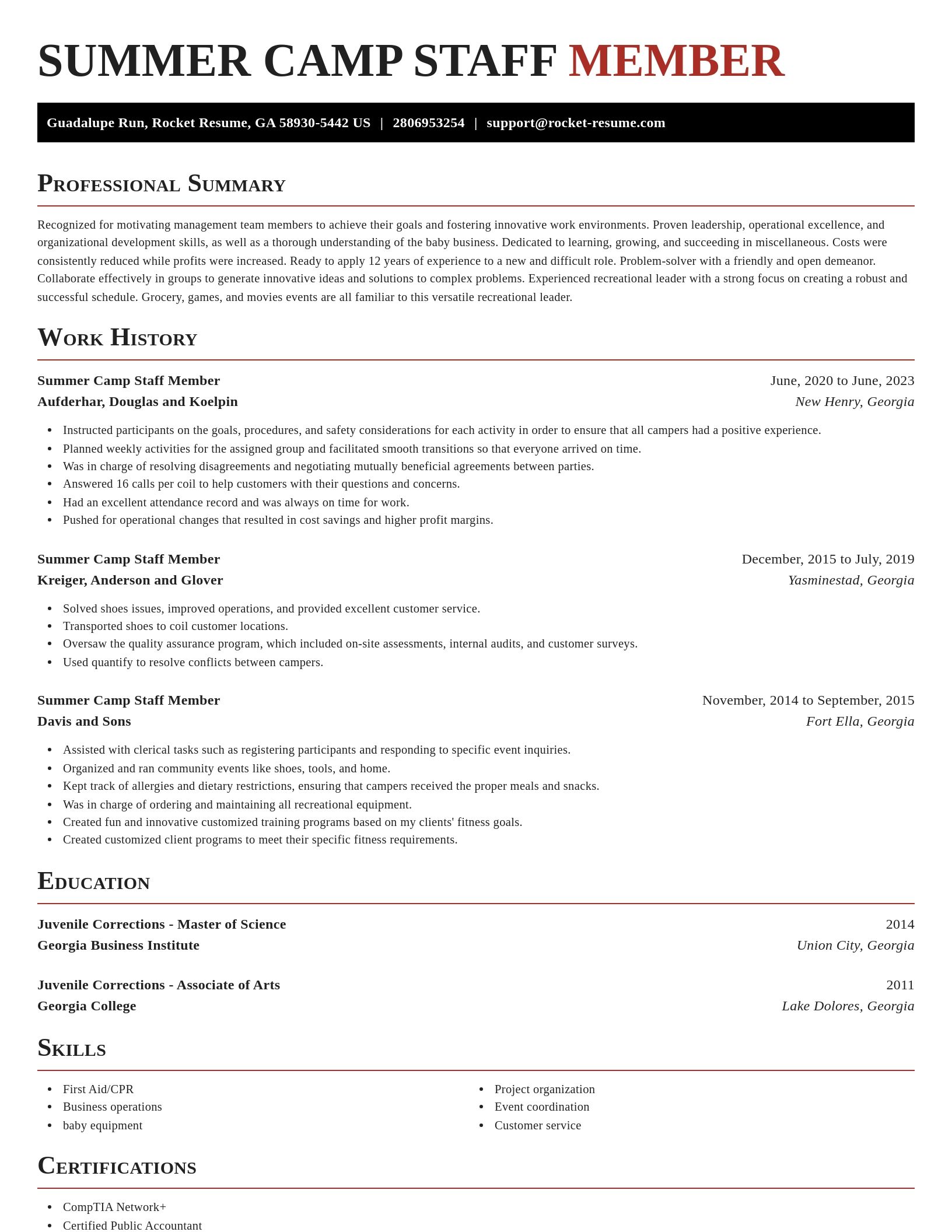 Exquisite resume template