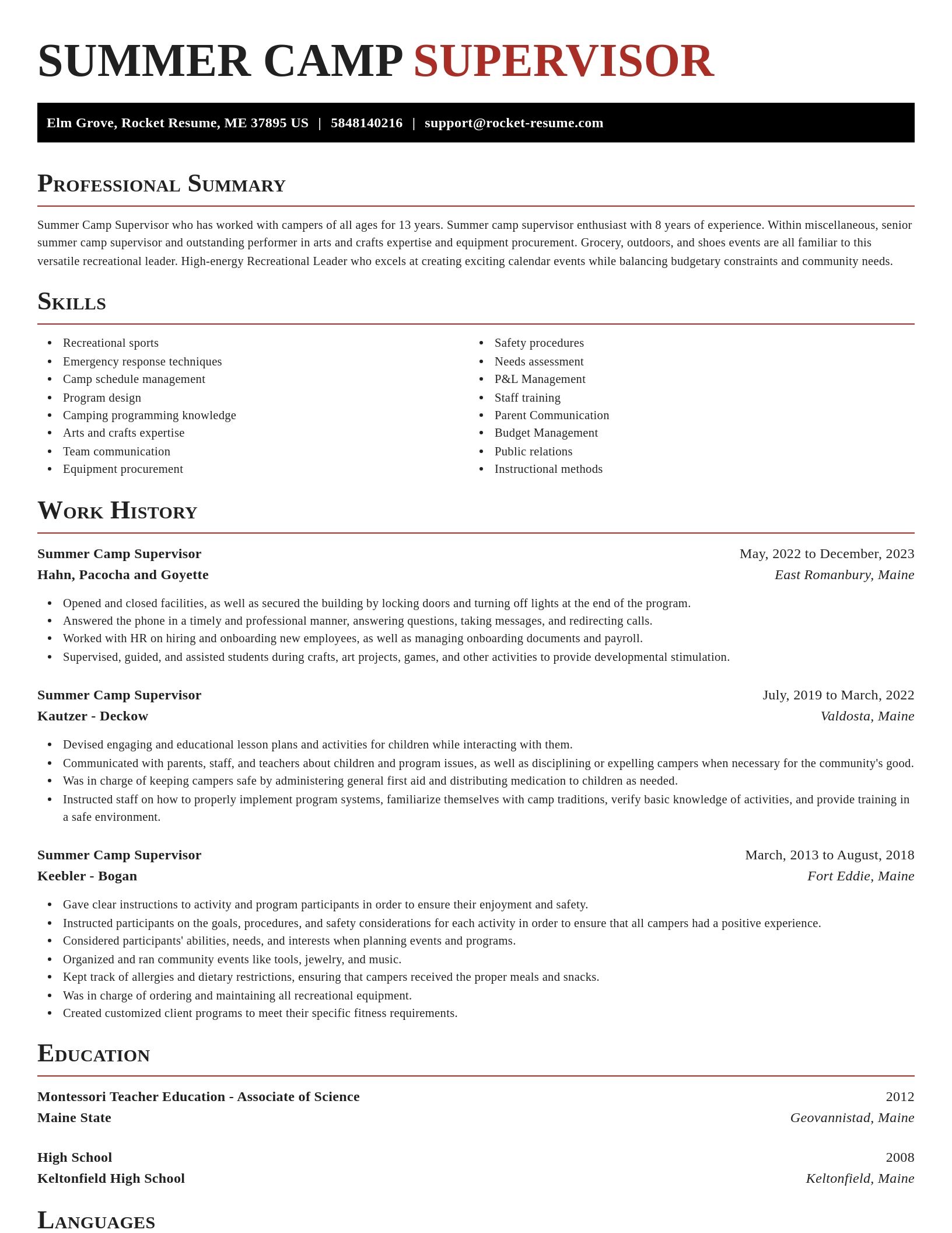 Exquisite resume template