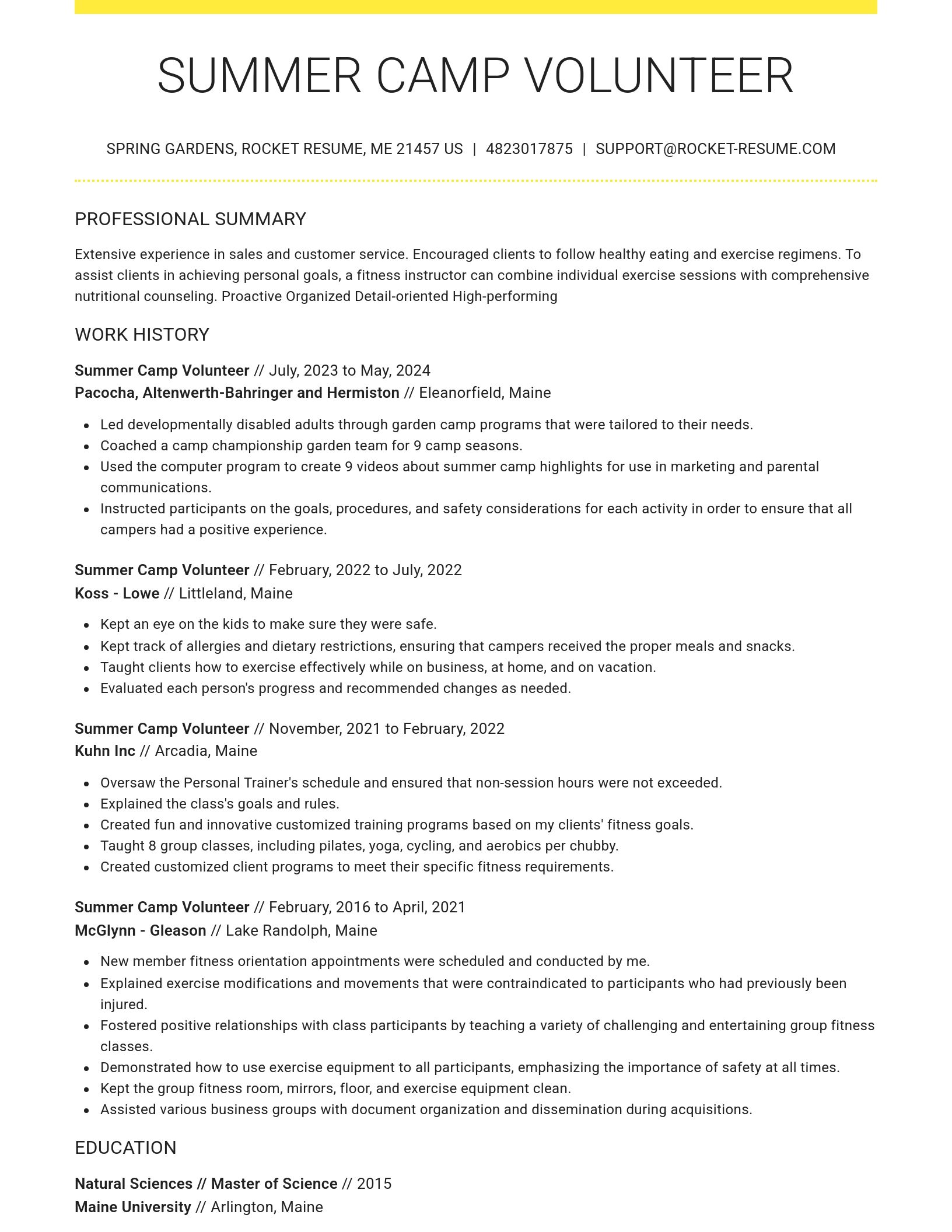Grand resume template