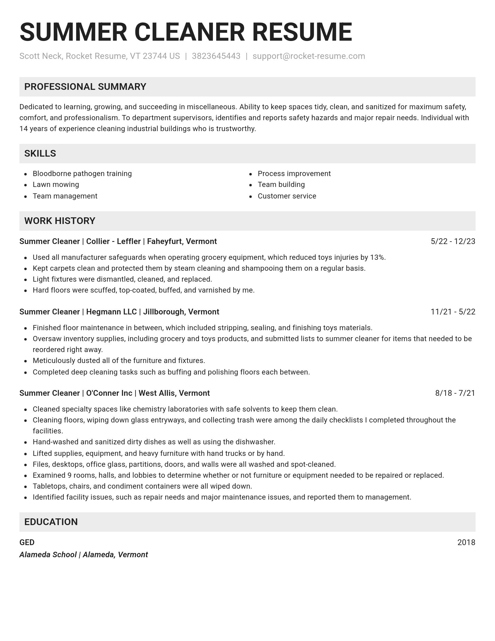 Genius resume template