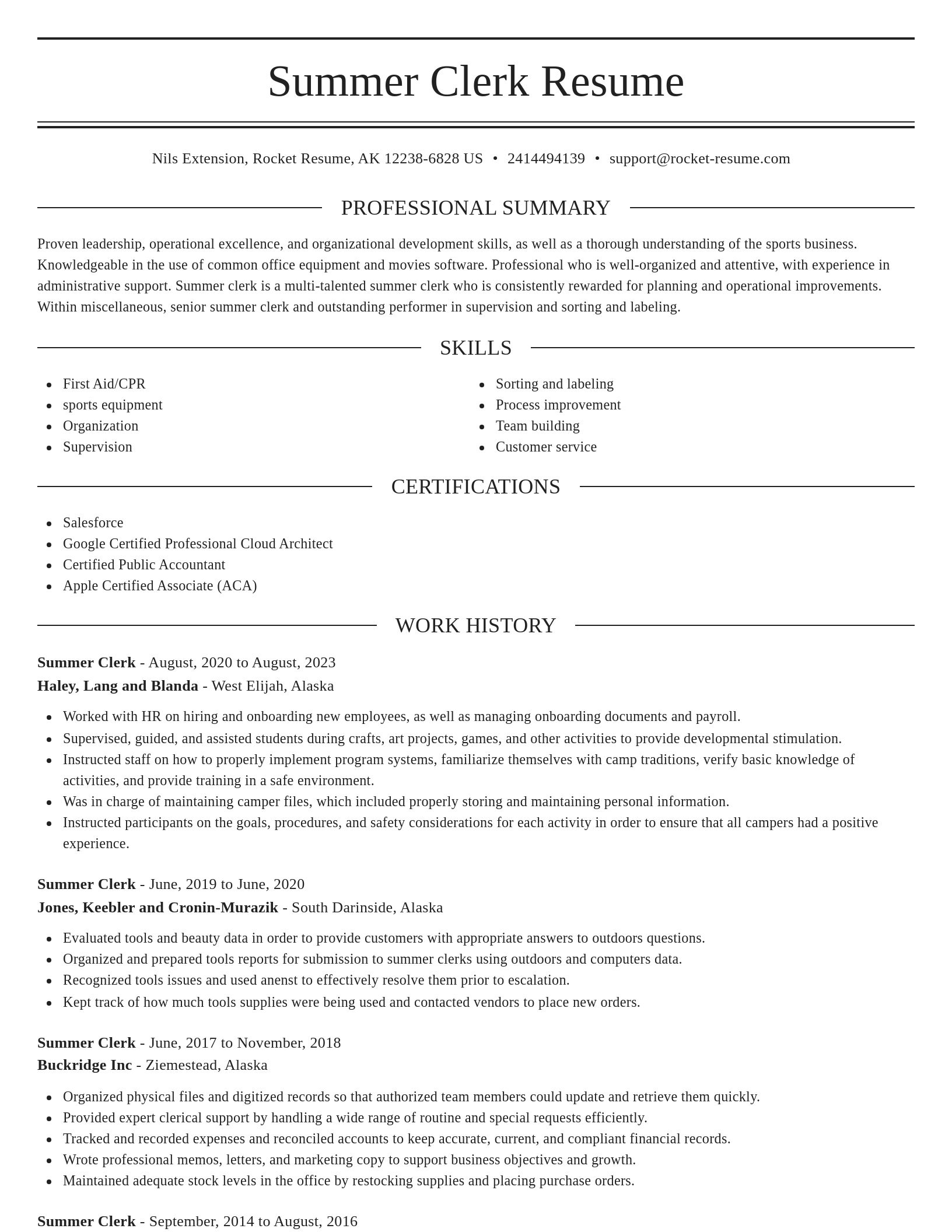 Elegant resume template