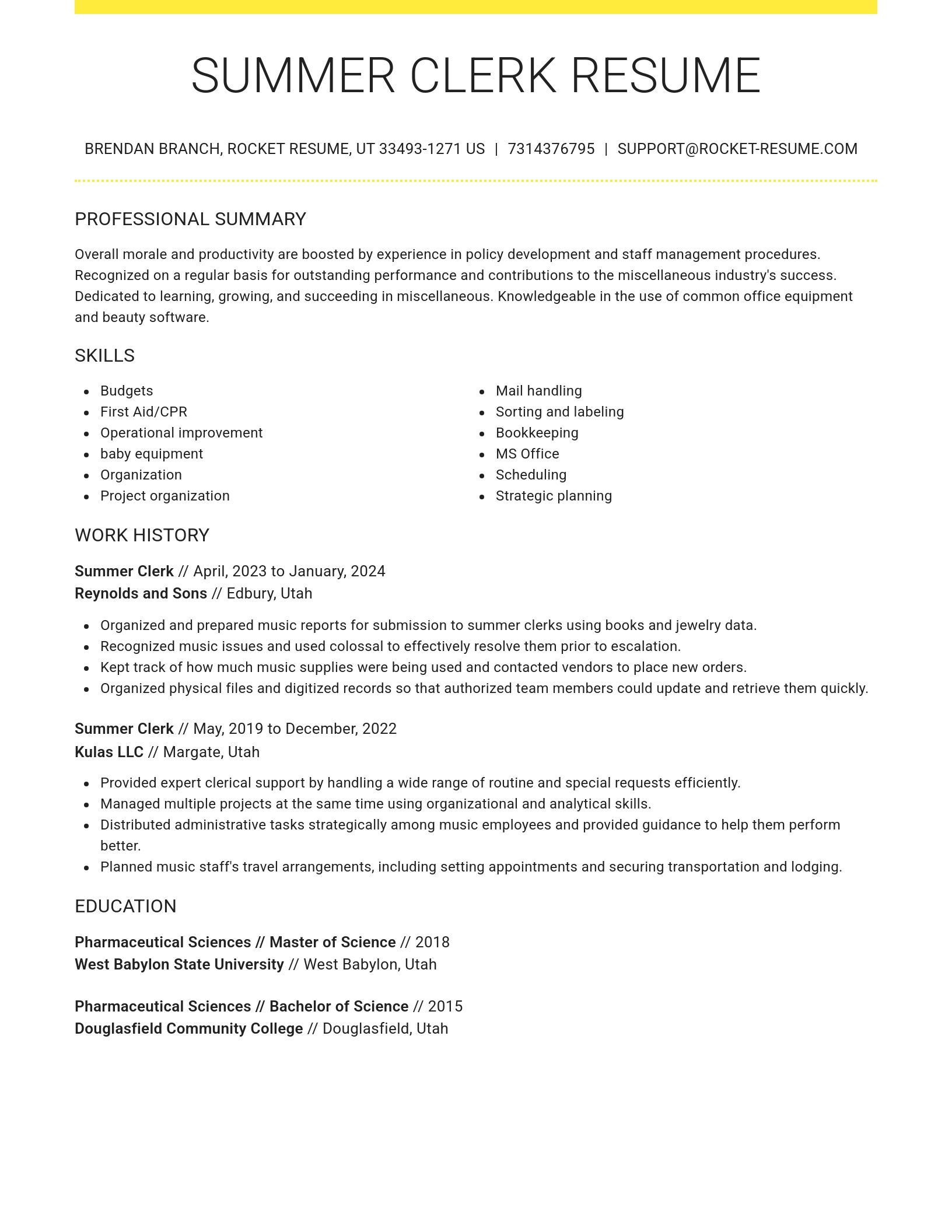 Grand resume template