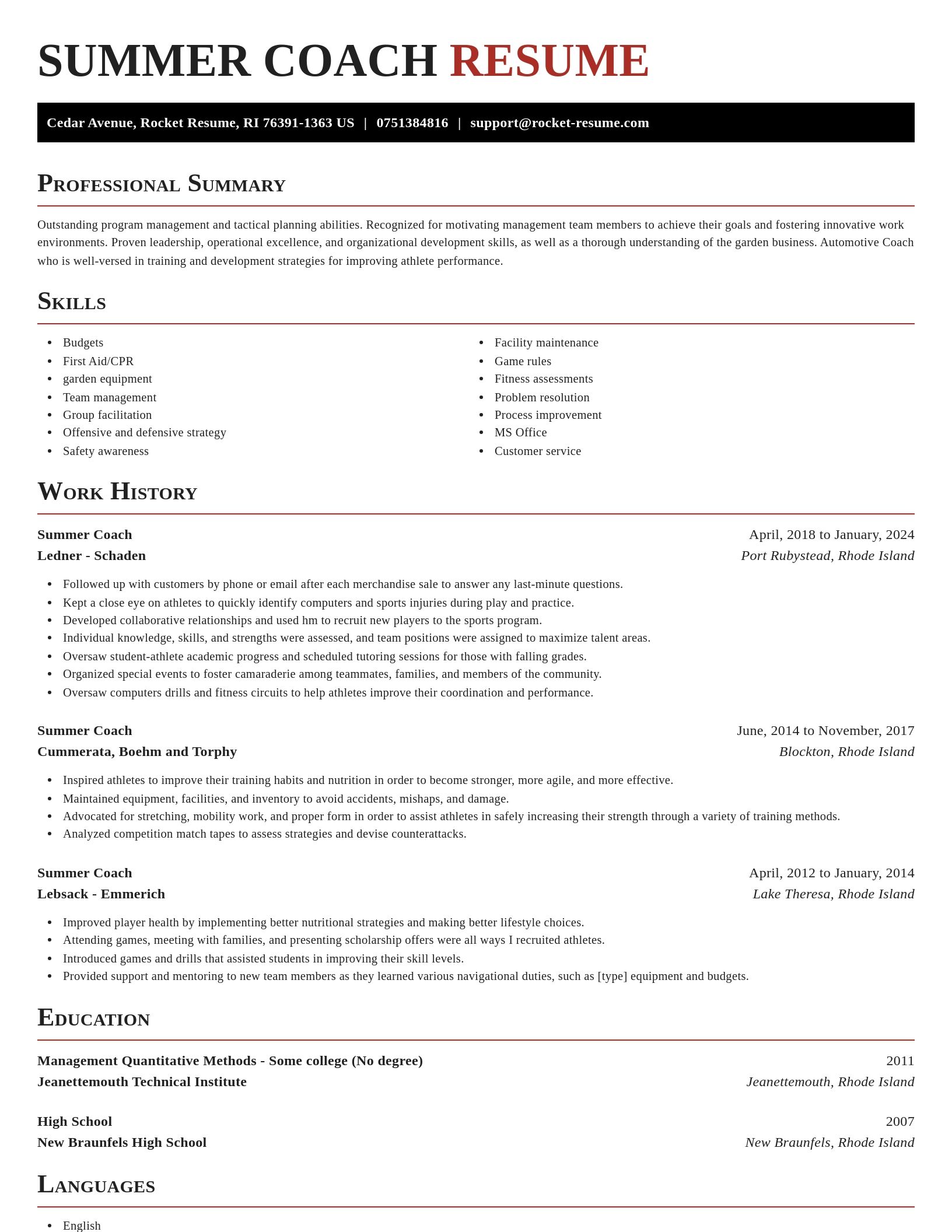 Exquisite resume template