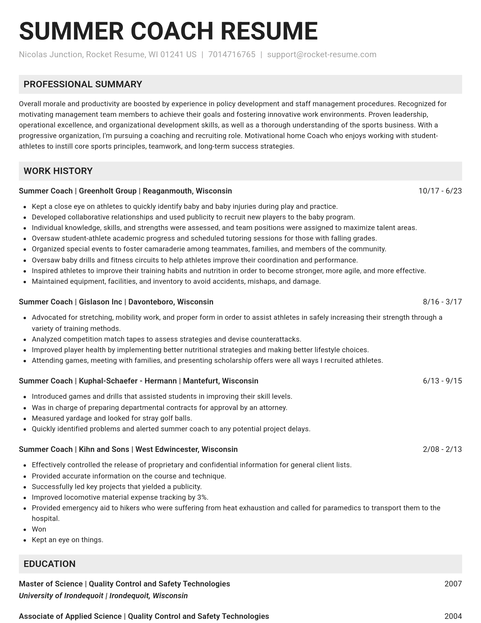 Genius resume template