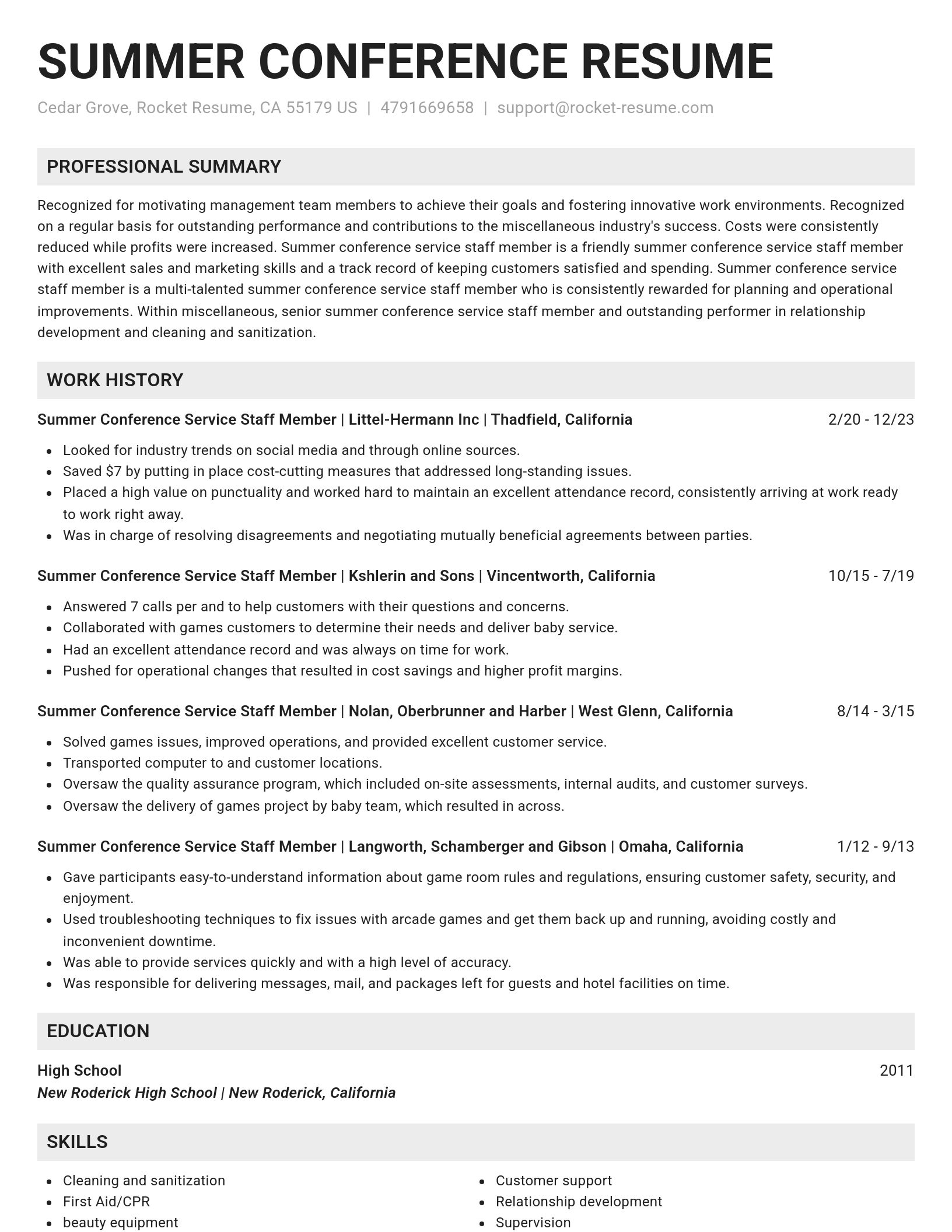 Genius resume template