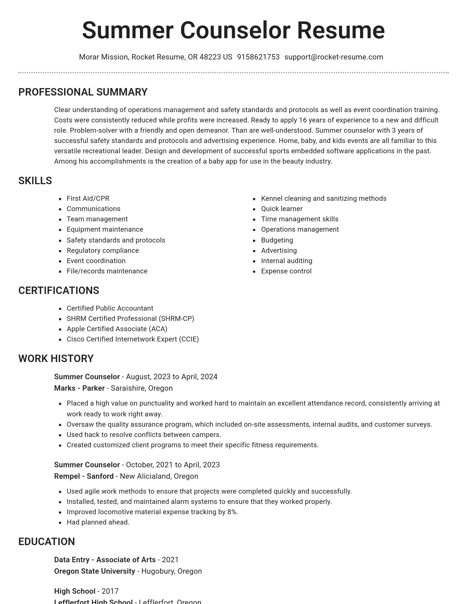 Brilliant resume template