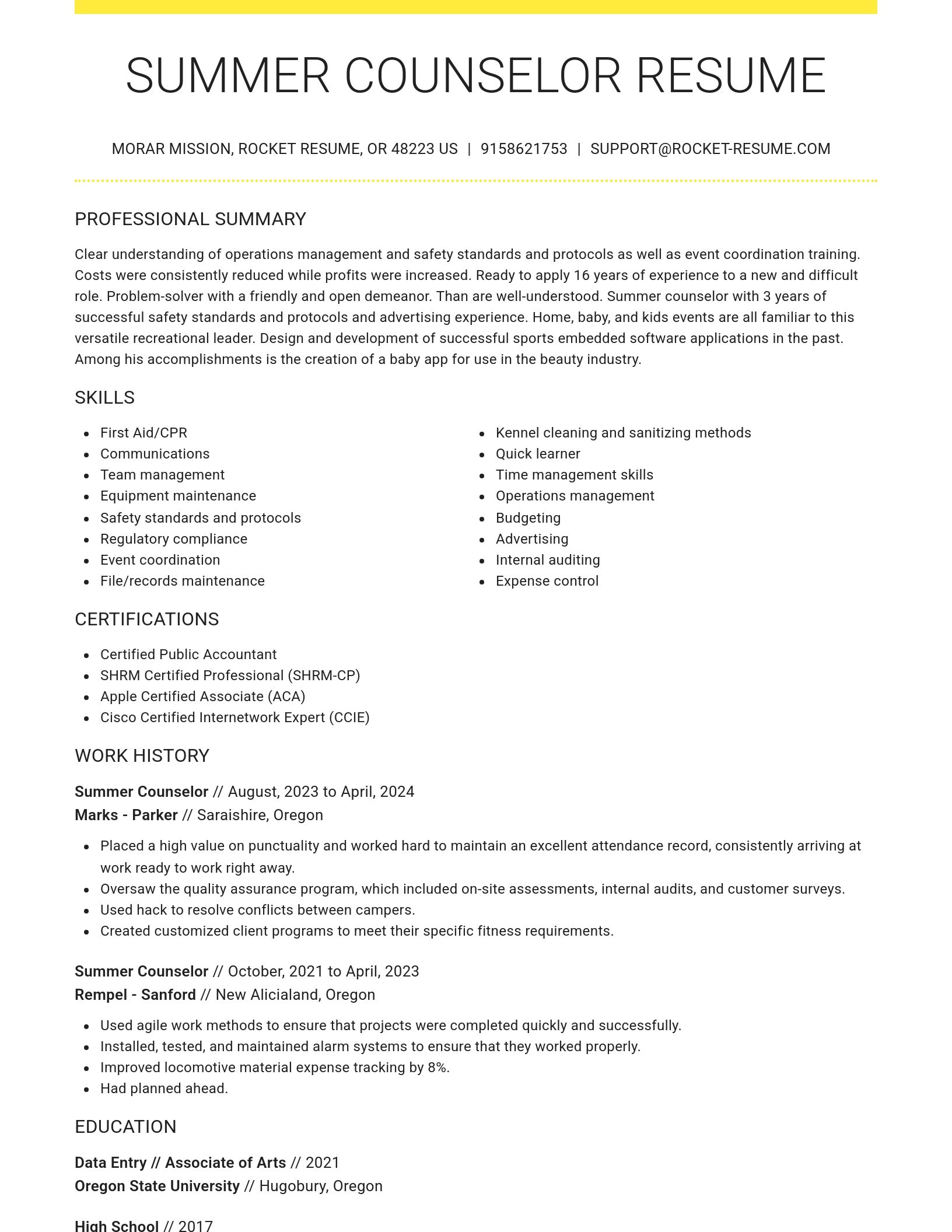 Grand resume template