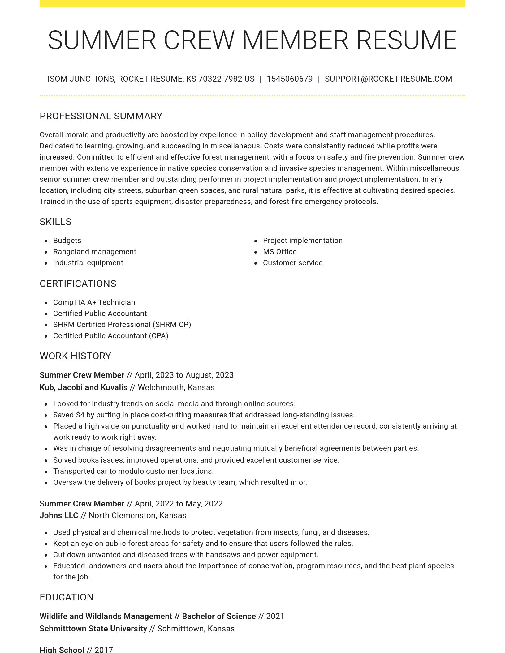Grand resume template