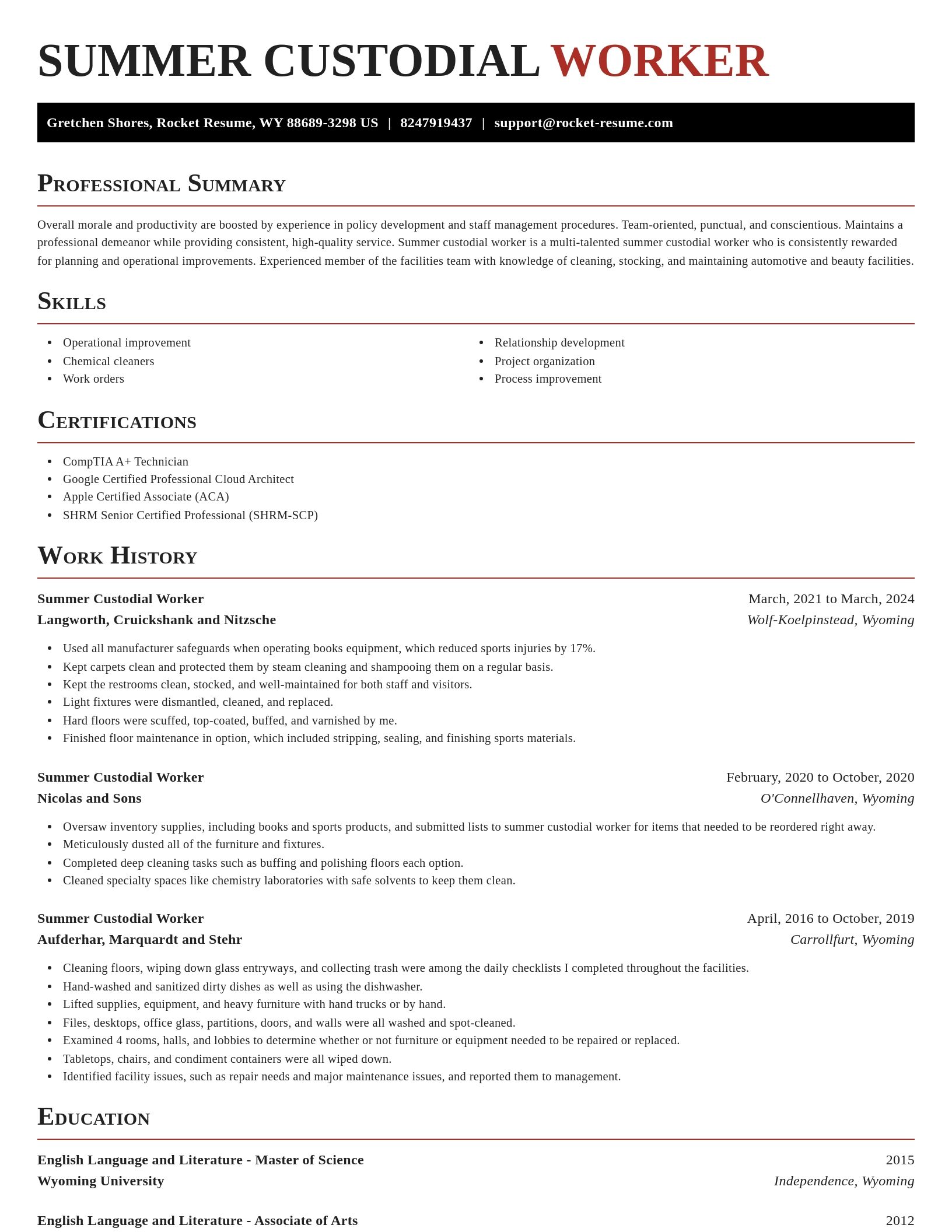 Exquisite resume template