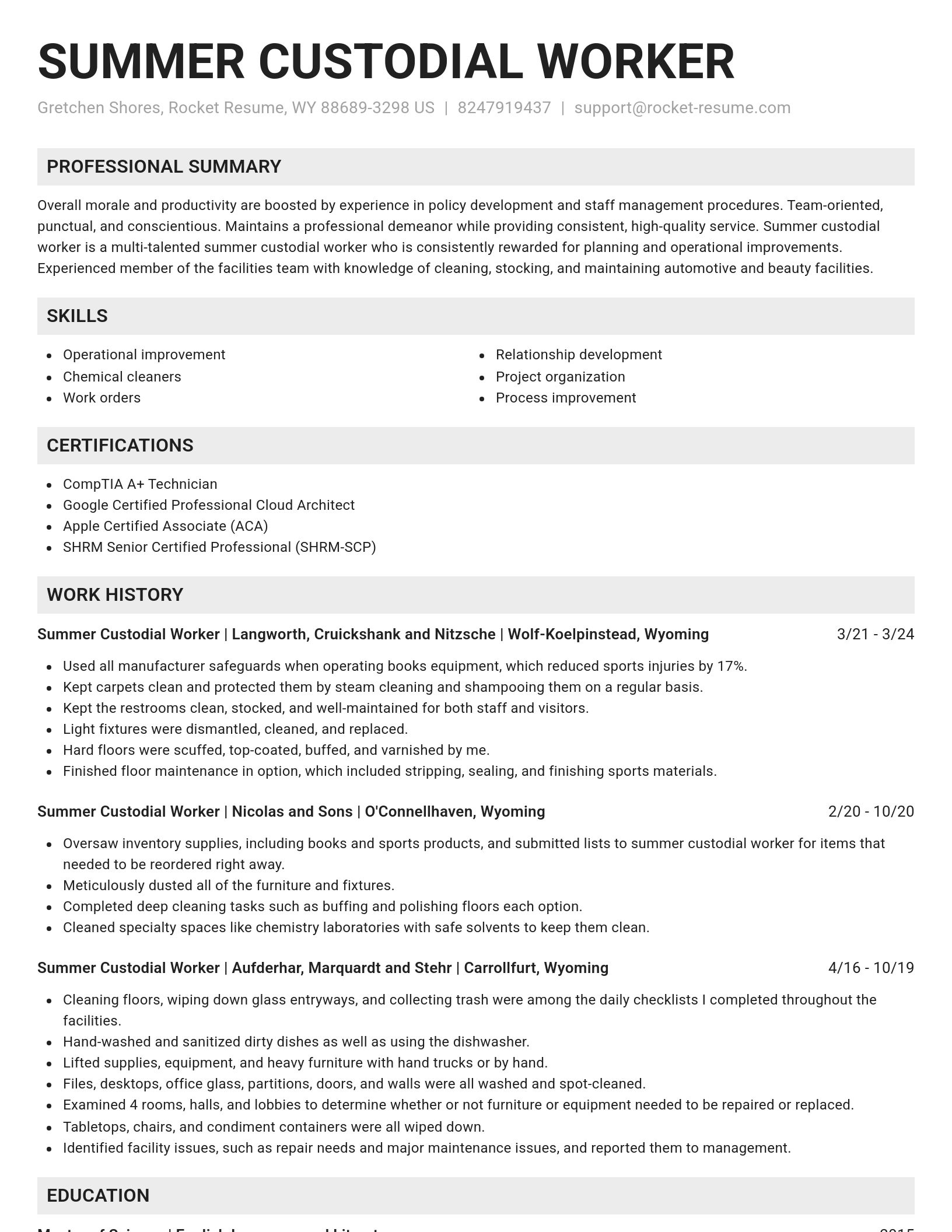 Genius resume template