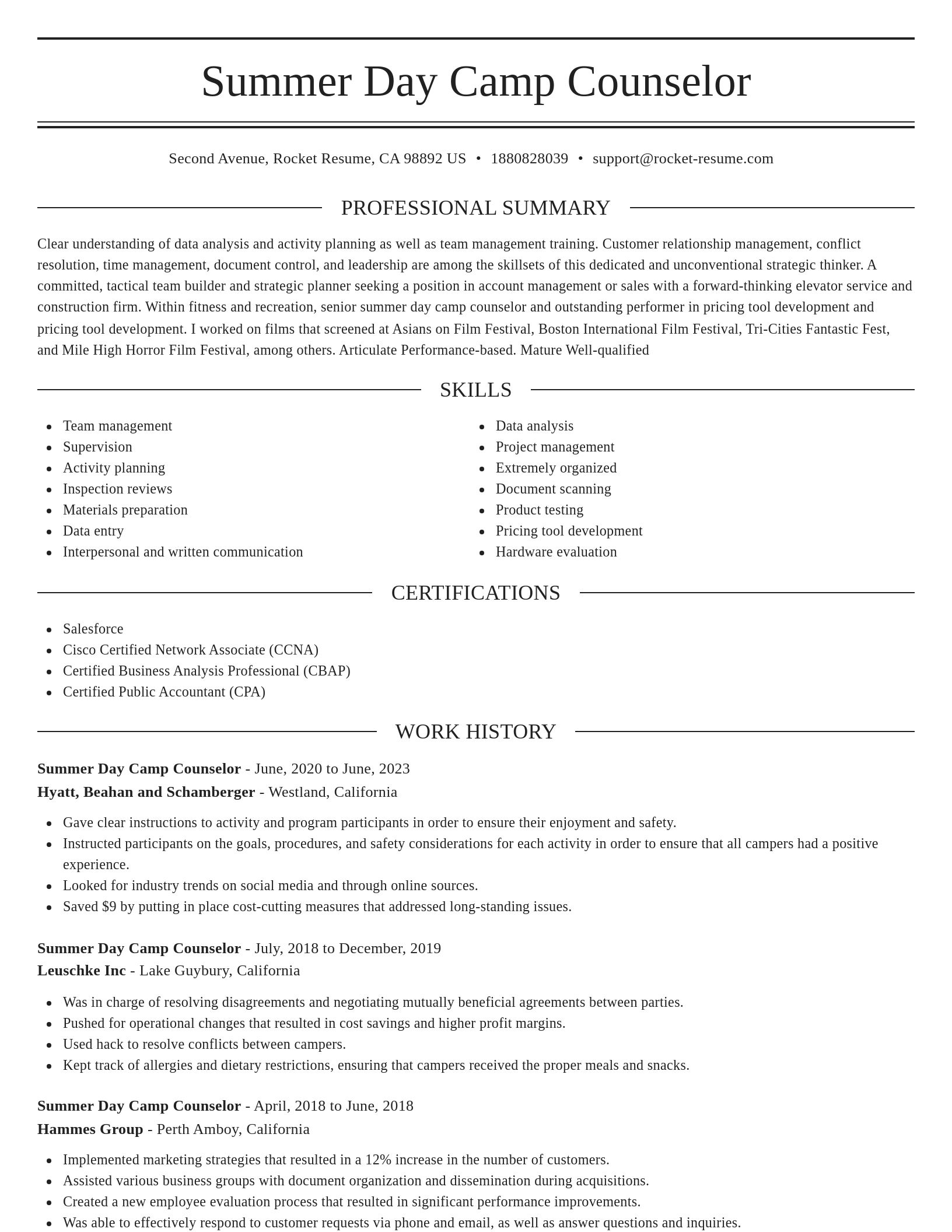 Elegant resume template