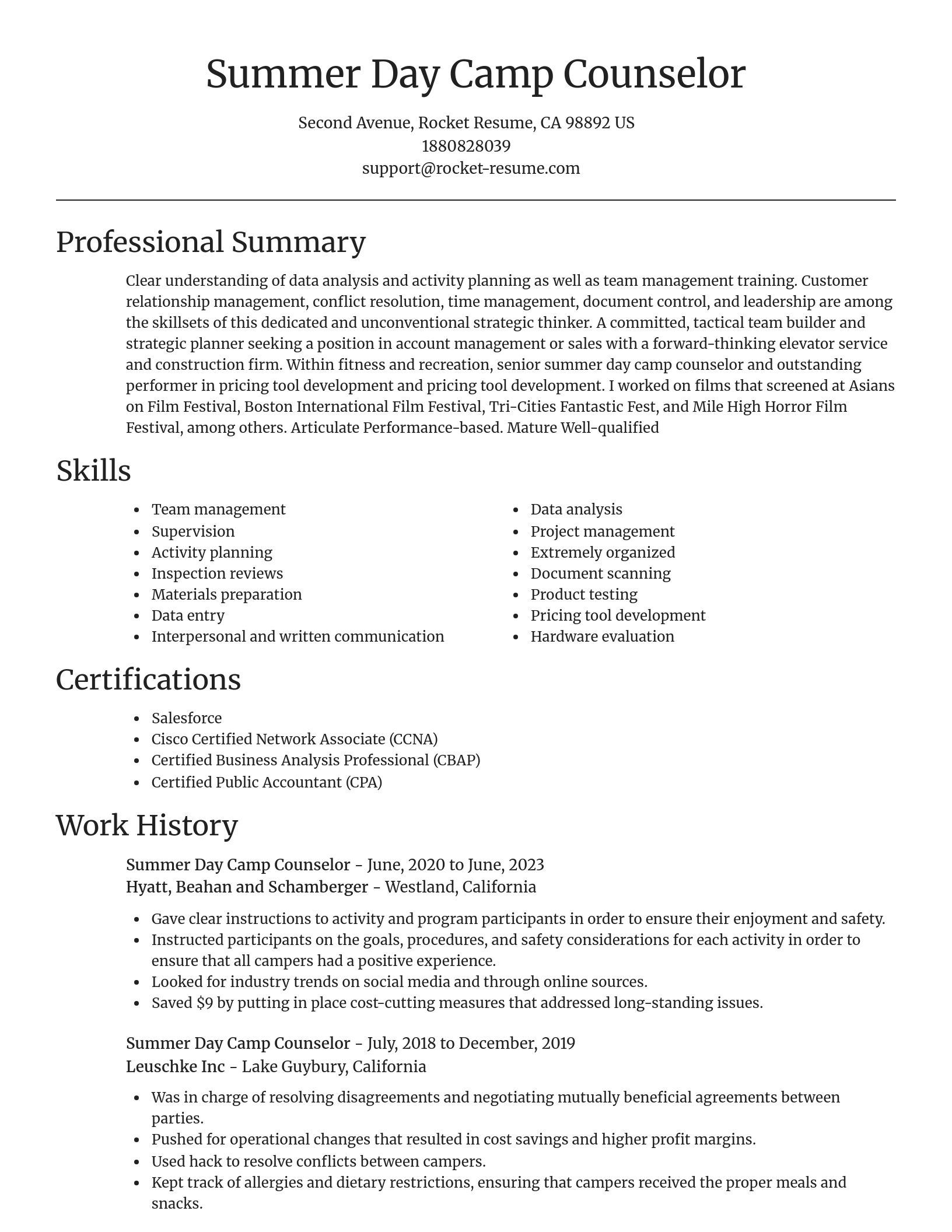 Focal Point resume template