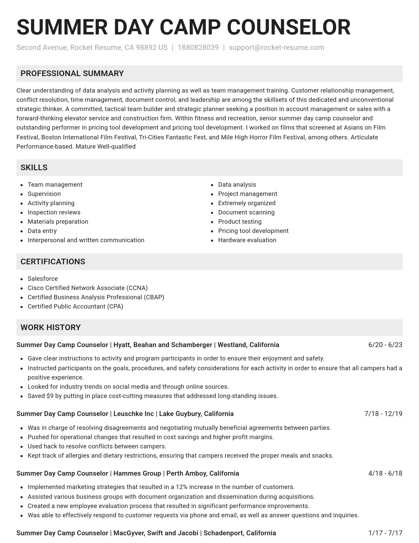 Genius resume template