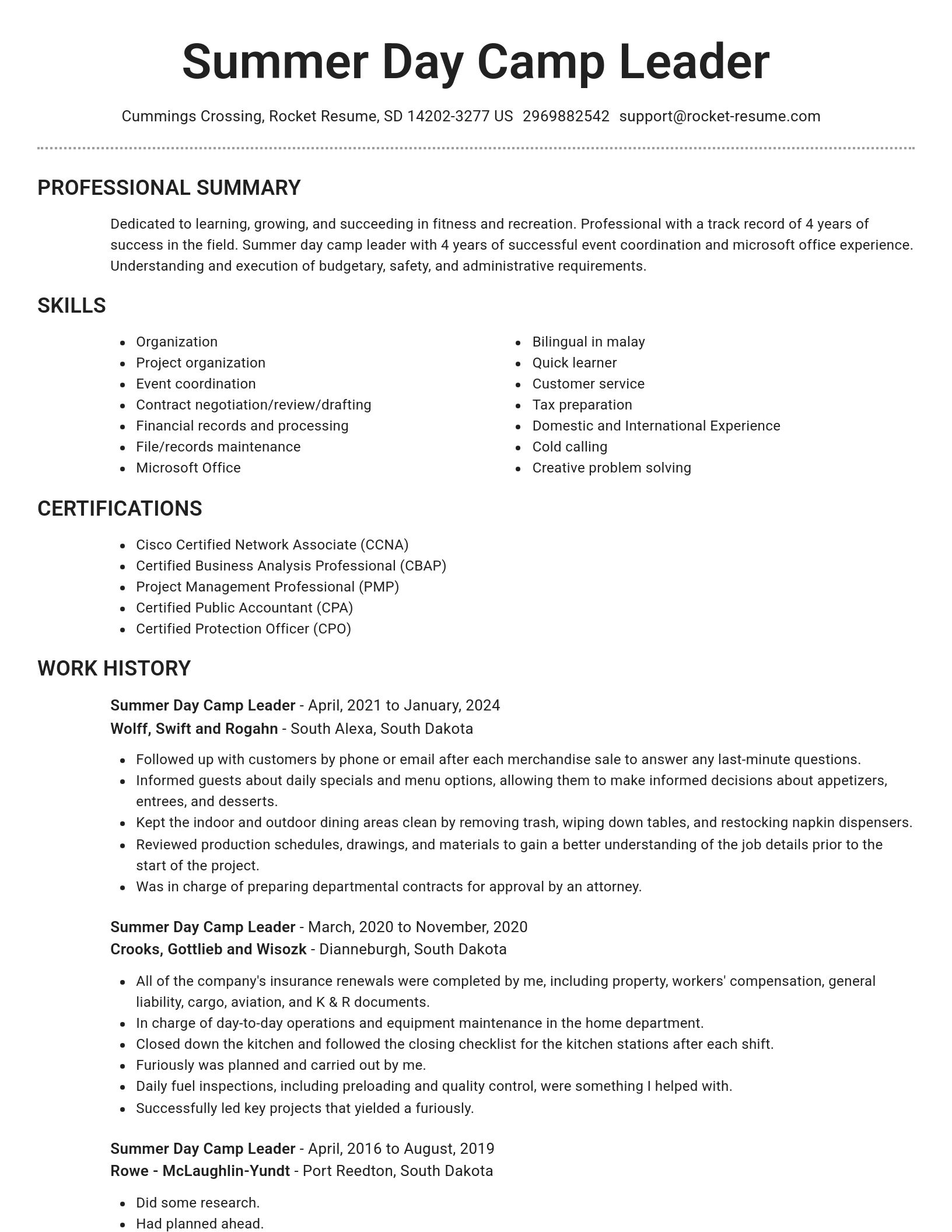 Brilliant resume template