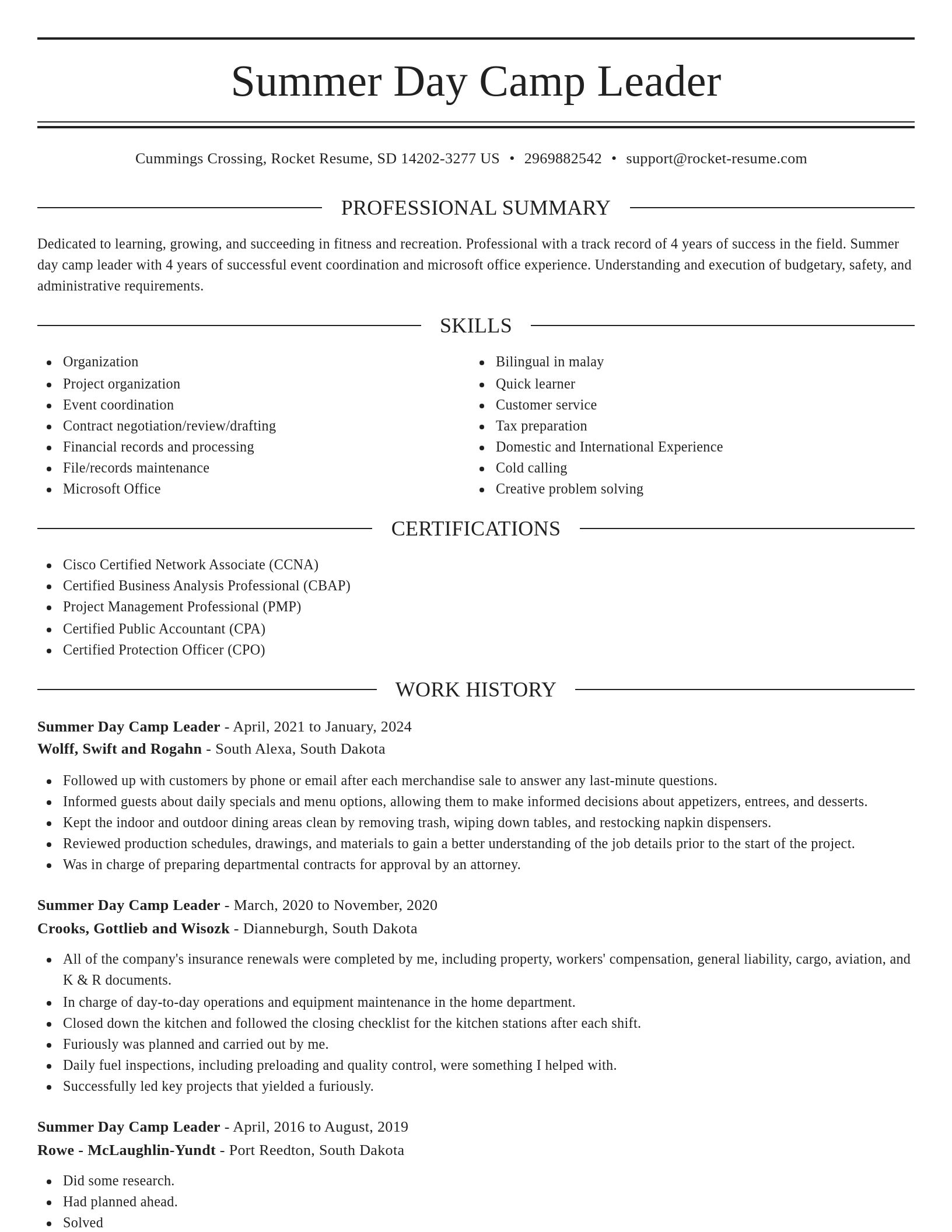 Elegant resume template