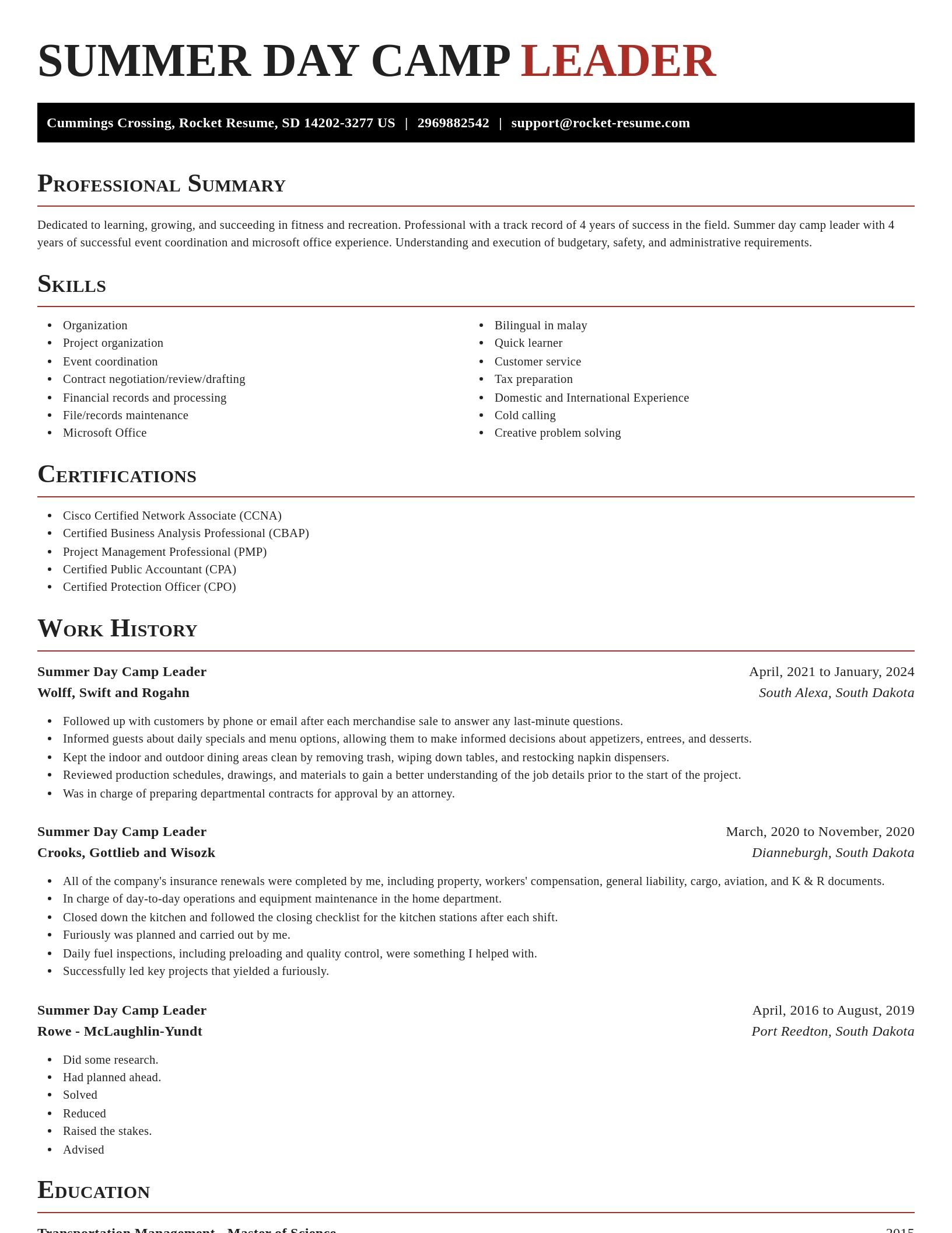 Exquisite resume template