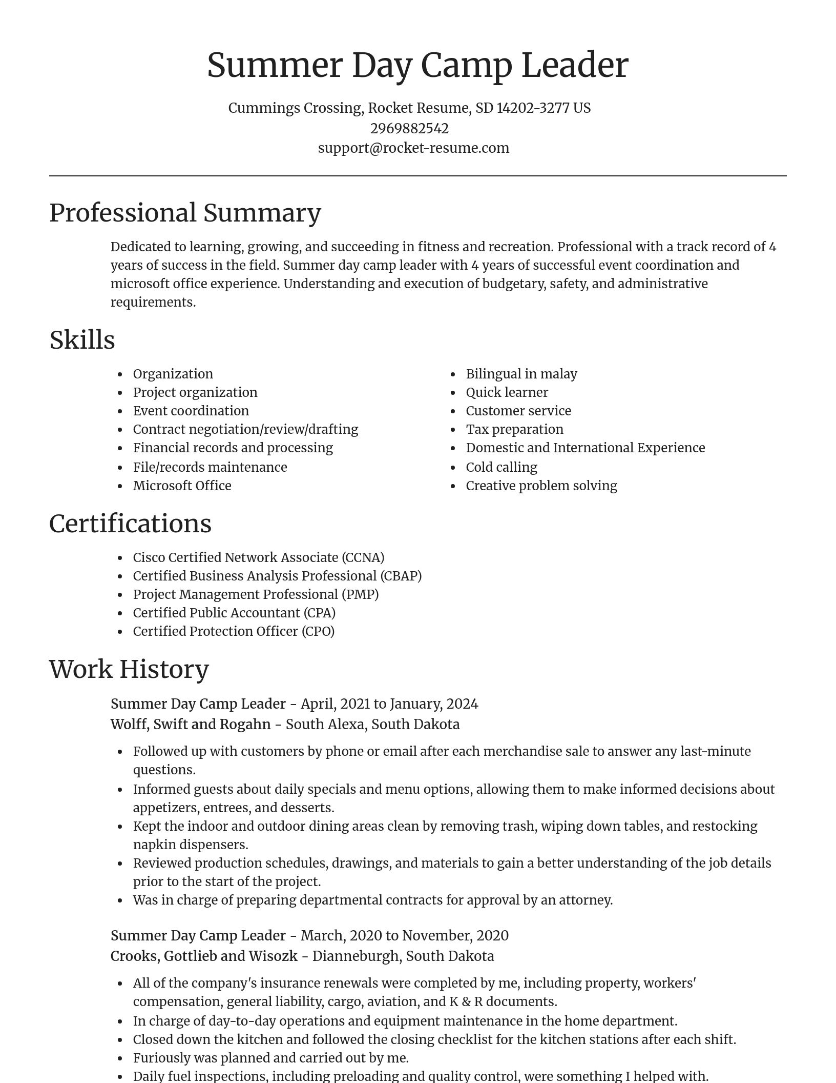 Focal Point resume template