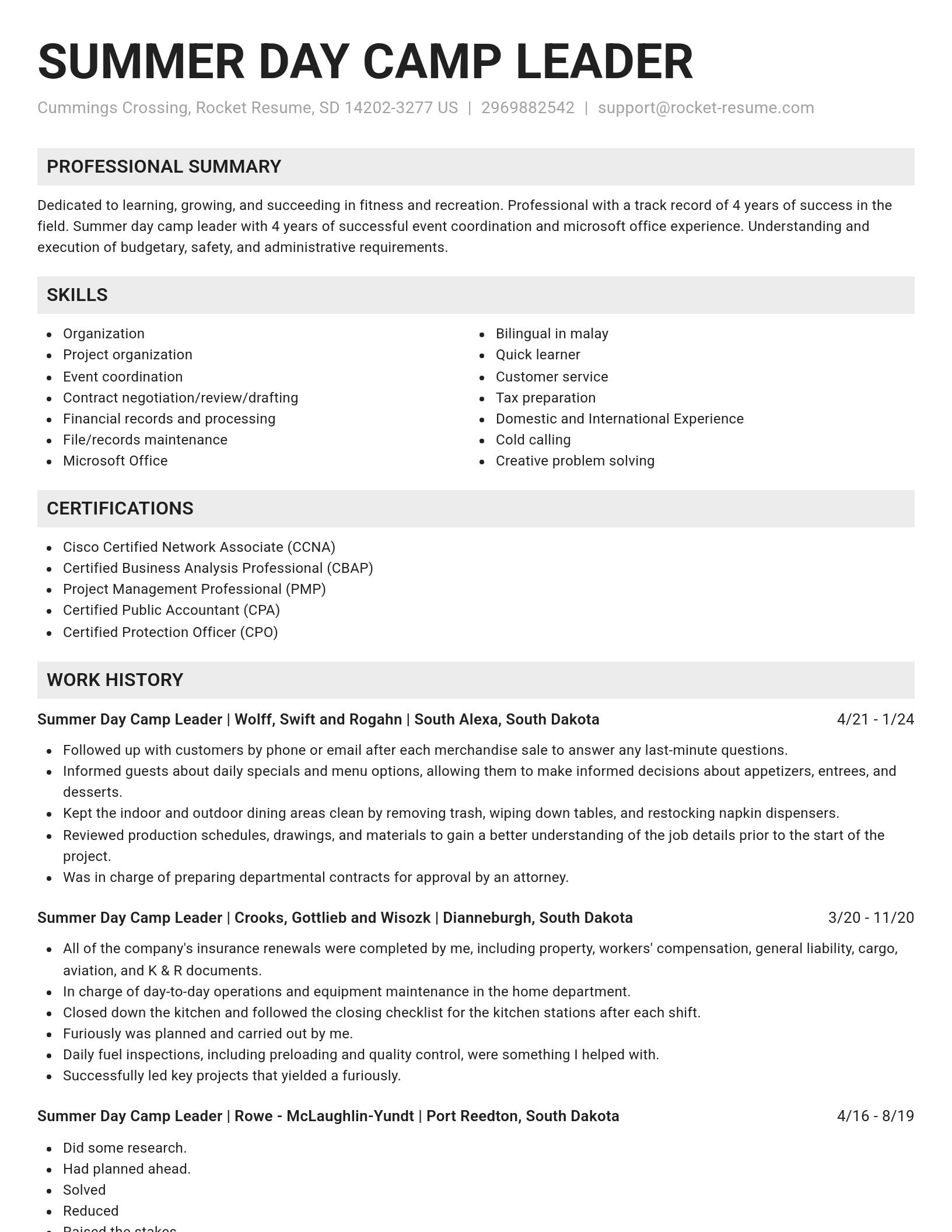 Genius resume template