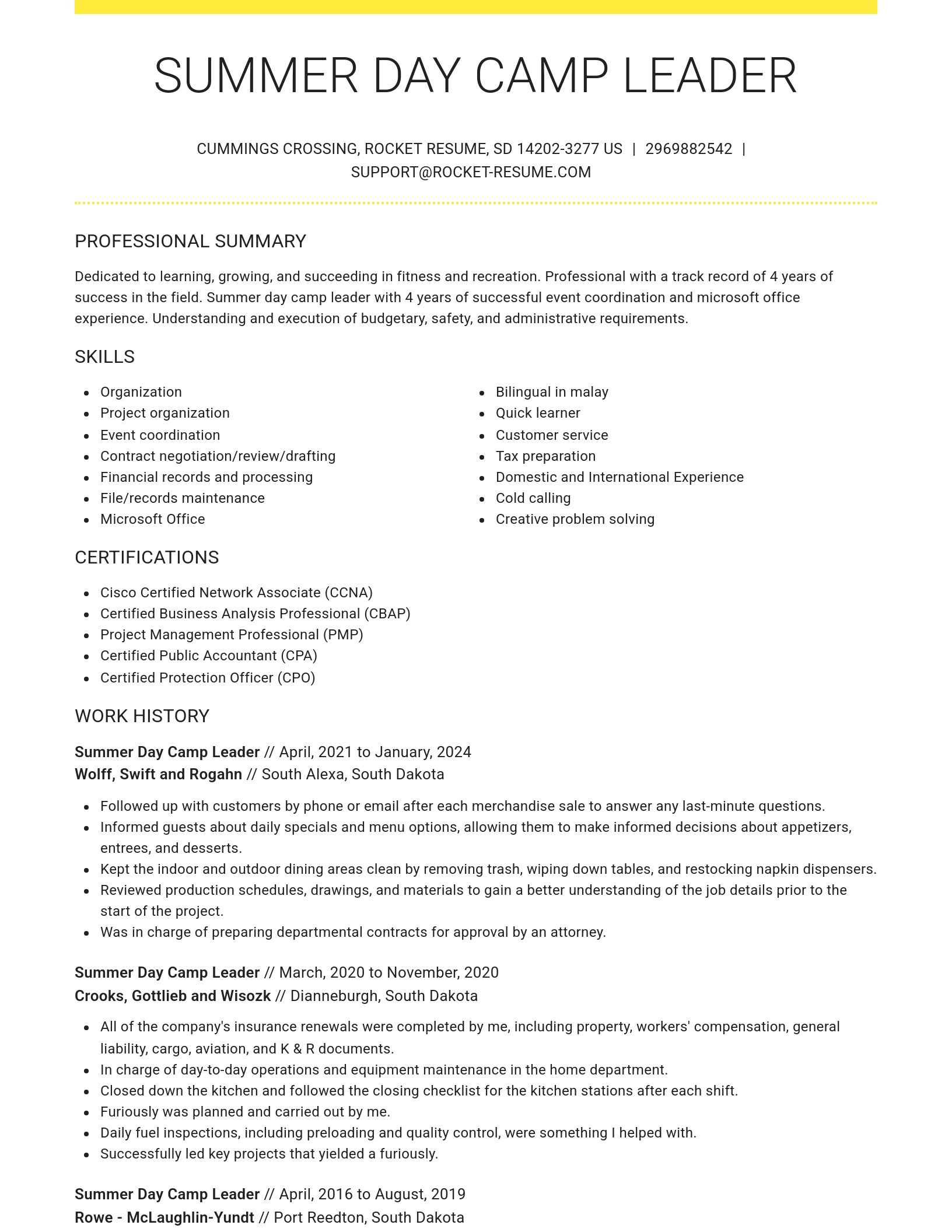 Grand resume template