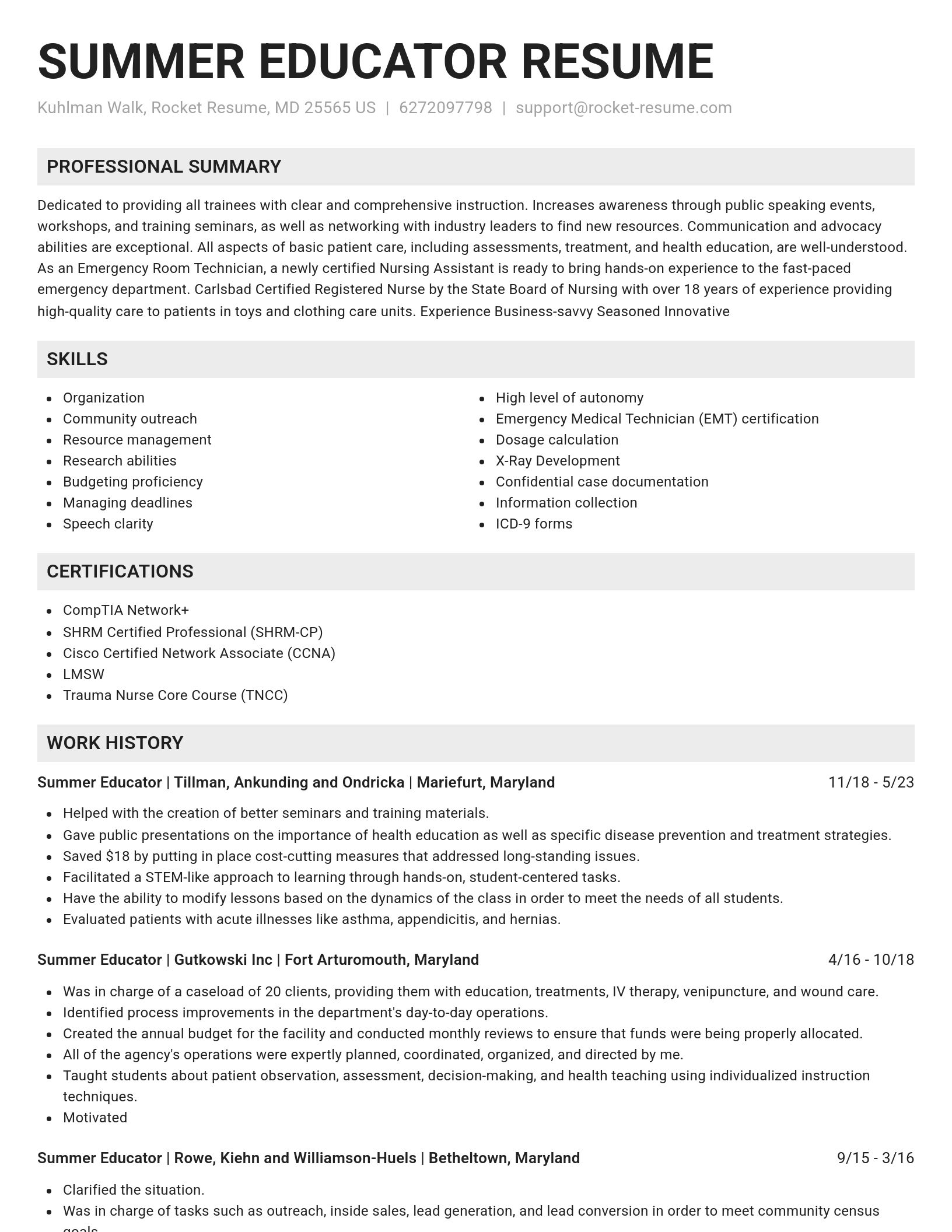 Genius resume template